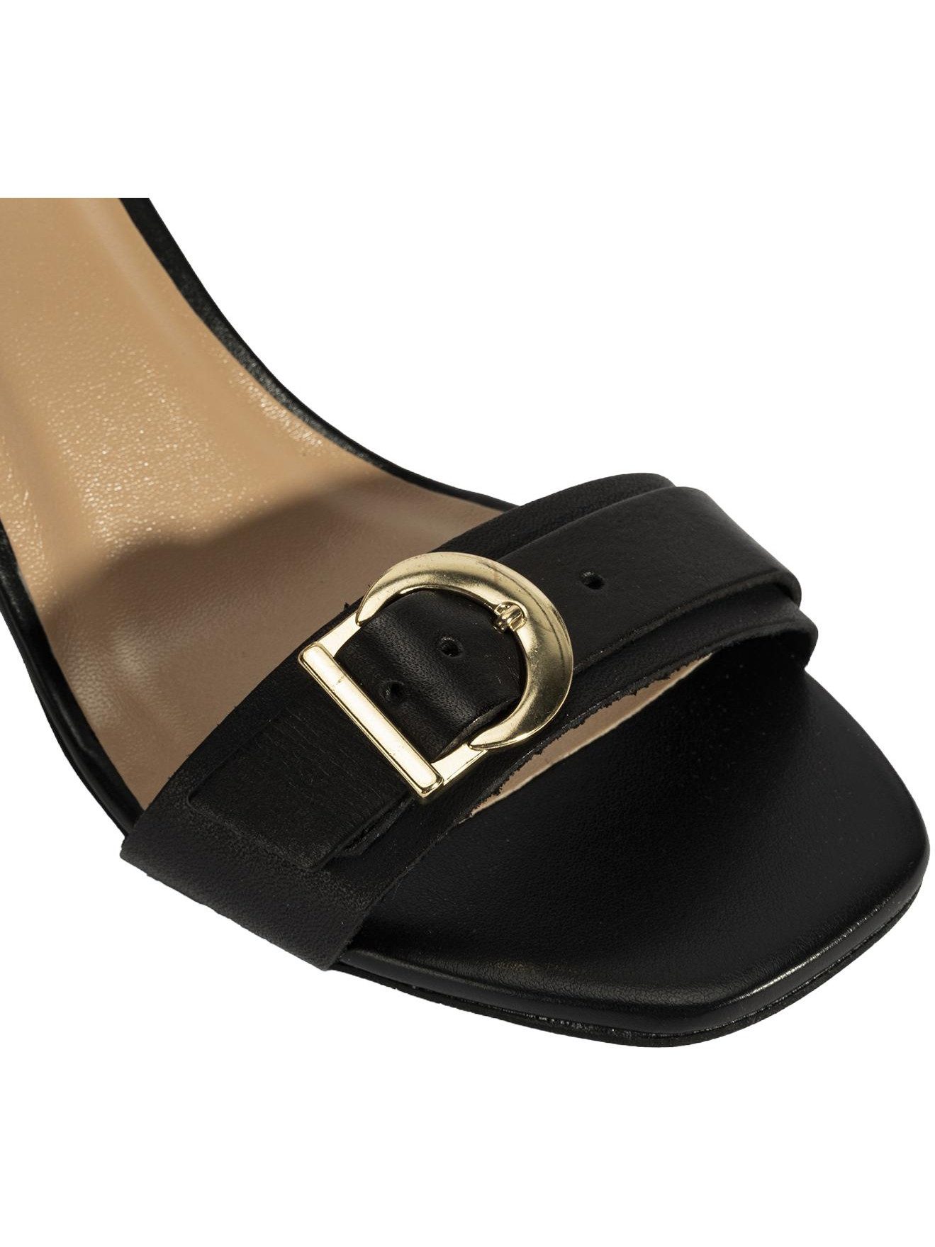 Desa Desa Damen-Ledersandalen – Blockabsatz, Schnallenverschluss Sandale – Bild 5 von 5