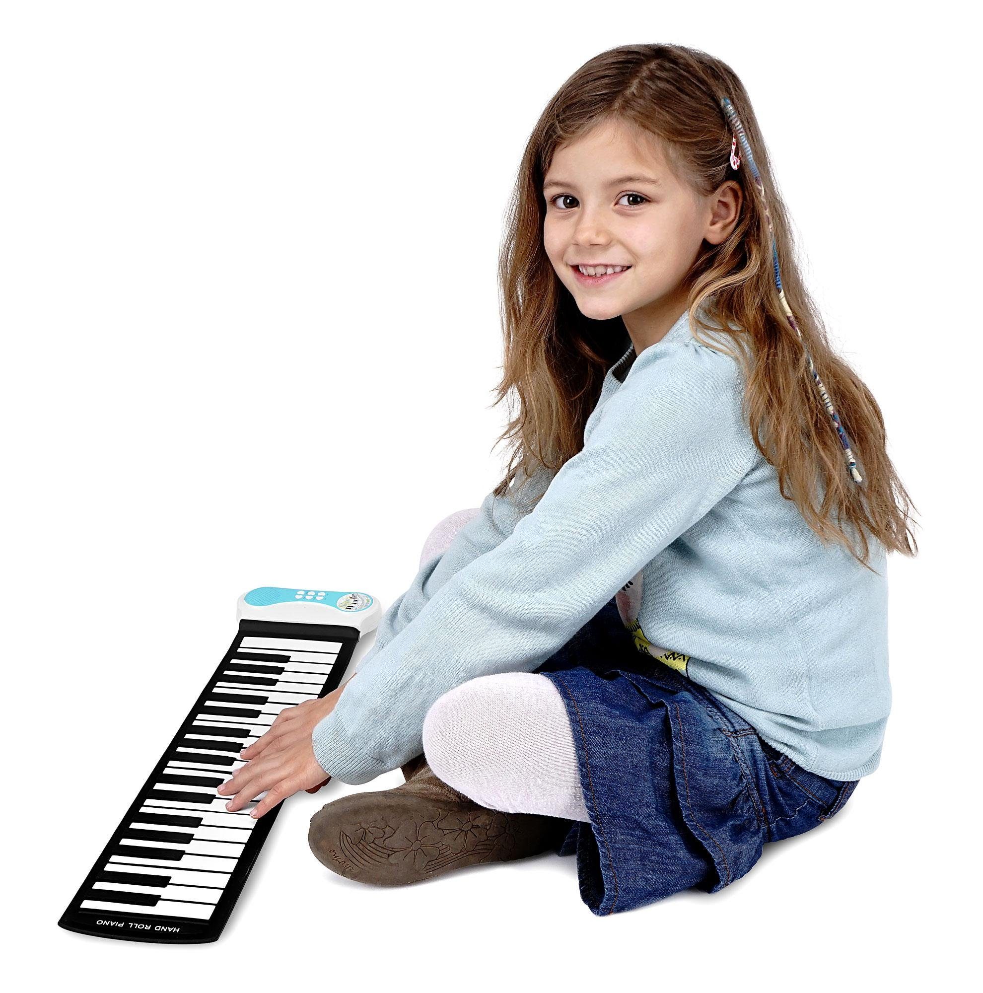 FunKey Spielzeug-Musikinstrument Funkey RP-37 Kids Rollpiano 37 Tasten, Batterie- und Netzbetrieb, Zusammenrollbar für einfachen Transport