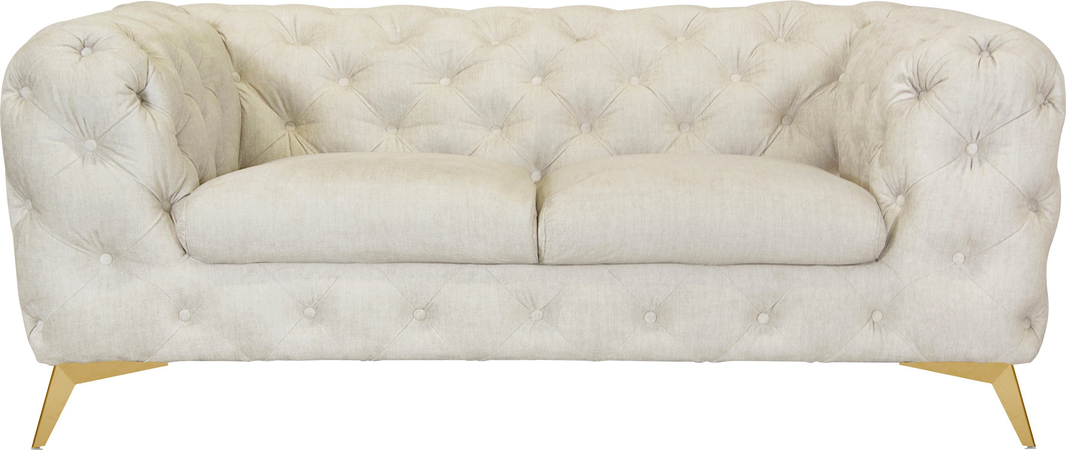 Home affaire Chesterfield-Sofa Glynis, aufwändige Knopfheftung, moderne Chesterfield Optik, Fußfarbe wählbar