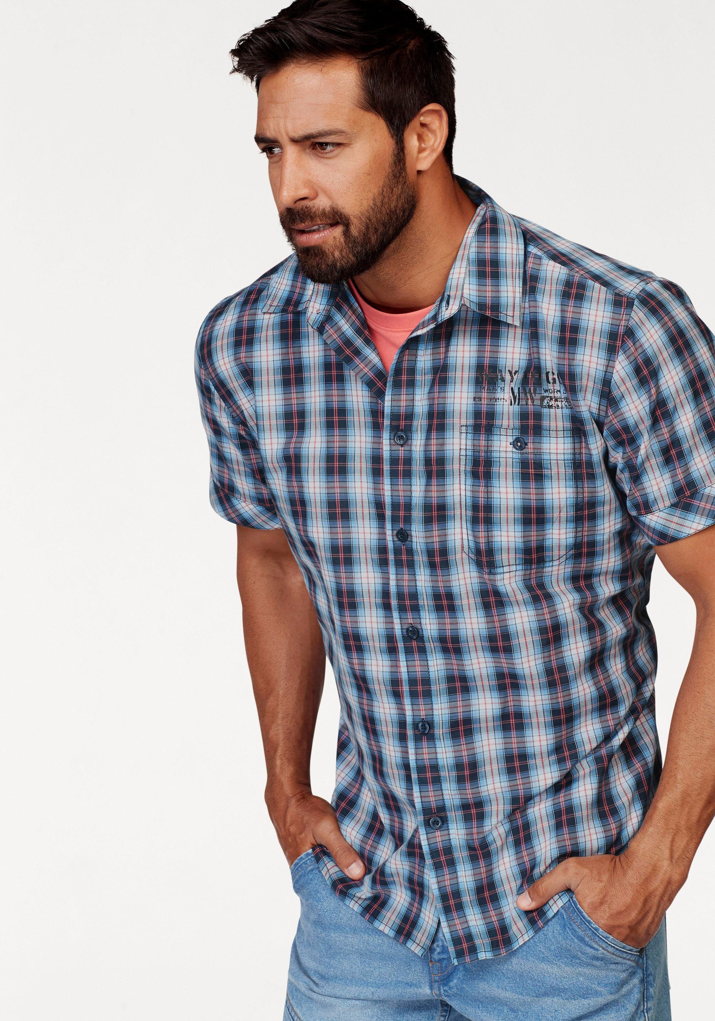 Man's World Kurzarmhemd mit kleinem Print günstig online kaufen