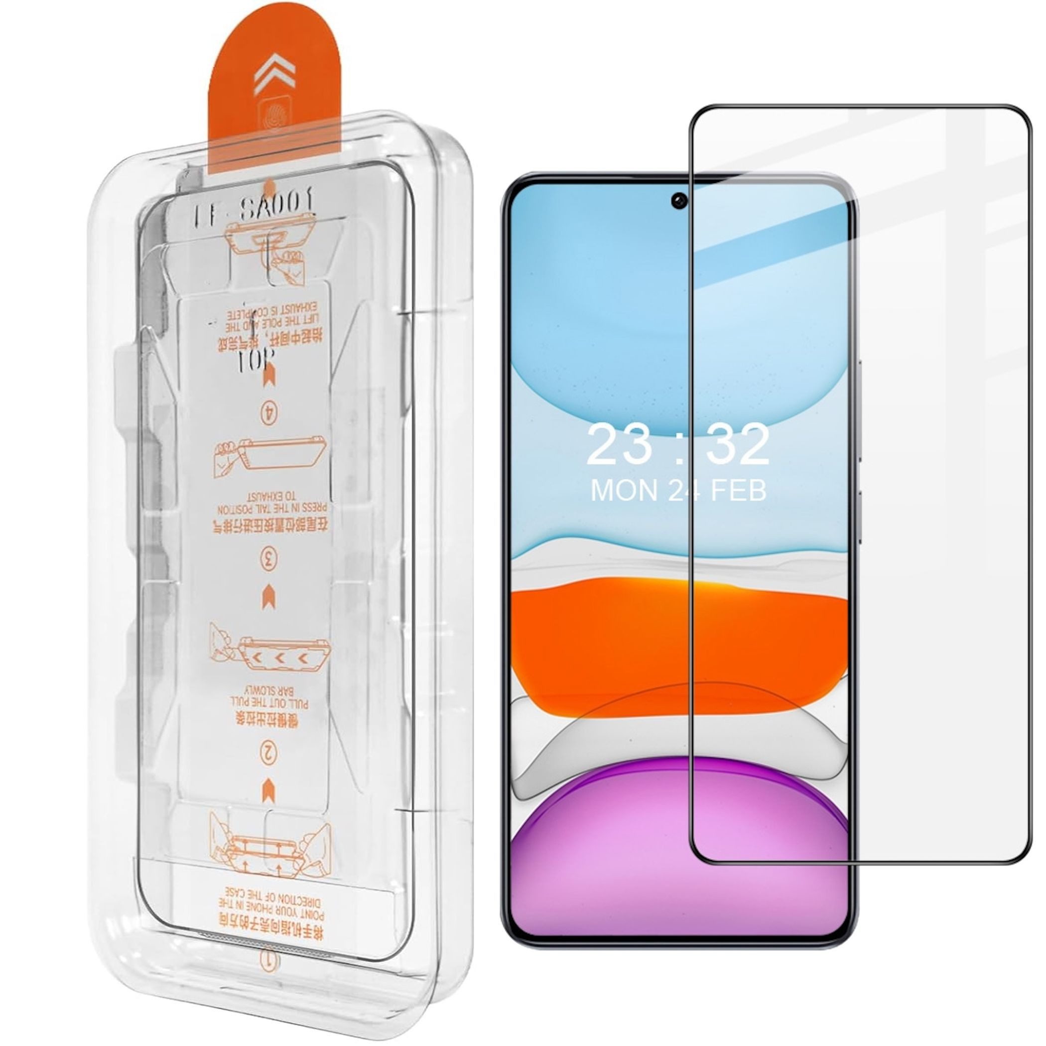 Wigento Displayschutzglas Easy Install für Xiaomi Poco X8 Pro Max Montage 3D H9 Schutz Hartglas für Xiaomi Poco X8 Pro Max, Selbstmontage Ausrichtungsgehäuse