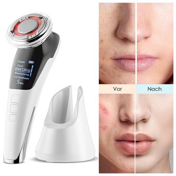 oyajia Kosmetikbehandlungsgerät Mikrodermabrasionsgerät Anti-Aging-Gerät EMS Anti-Aging Photonen, Hot/Cool Behandlung, Massagerät, Beauty,Gerät zur Gesichtsstraffung