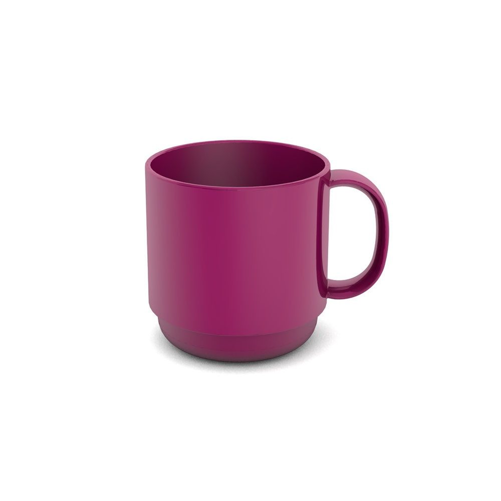 Ornamin Becher Kleiner Henkelbecher Klassik Plus, Mehrwegbecher l Campingbecher l Stapelbar l Wiederverwendbar