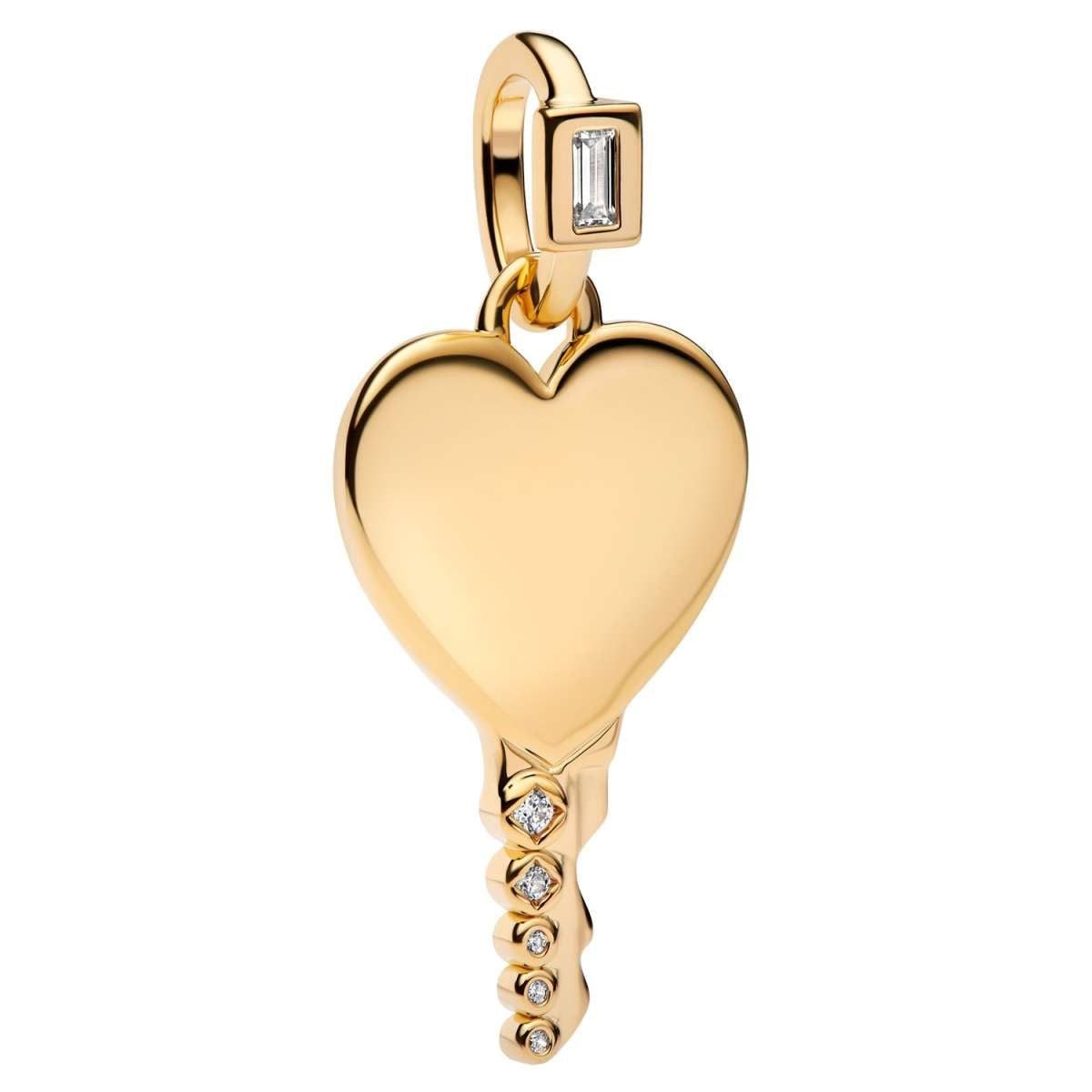 Pandora Kettenanhänger 364353C01, Anhänger Herzschlüssel Goldfarben