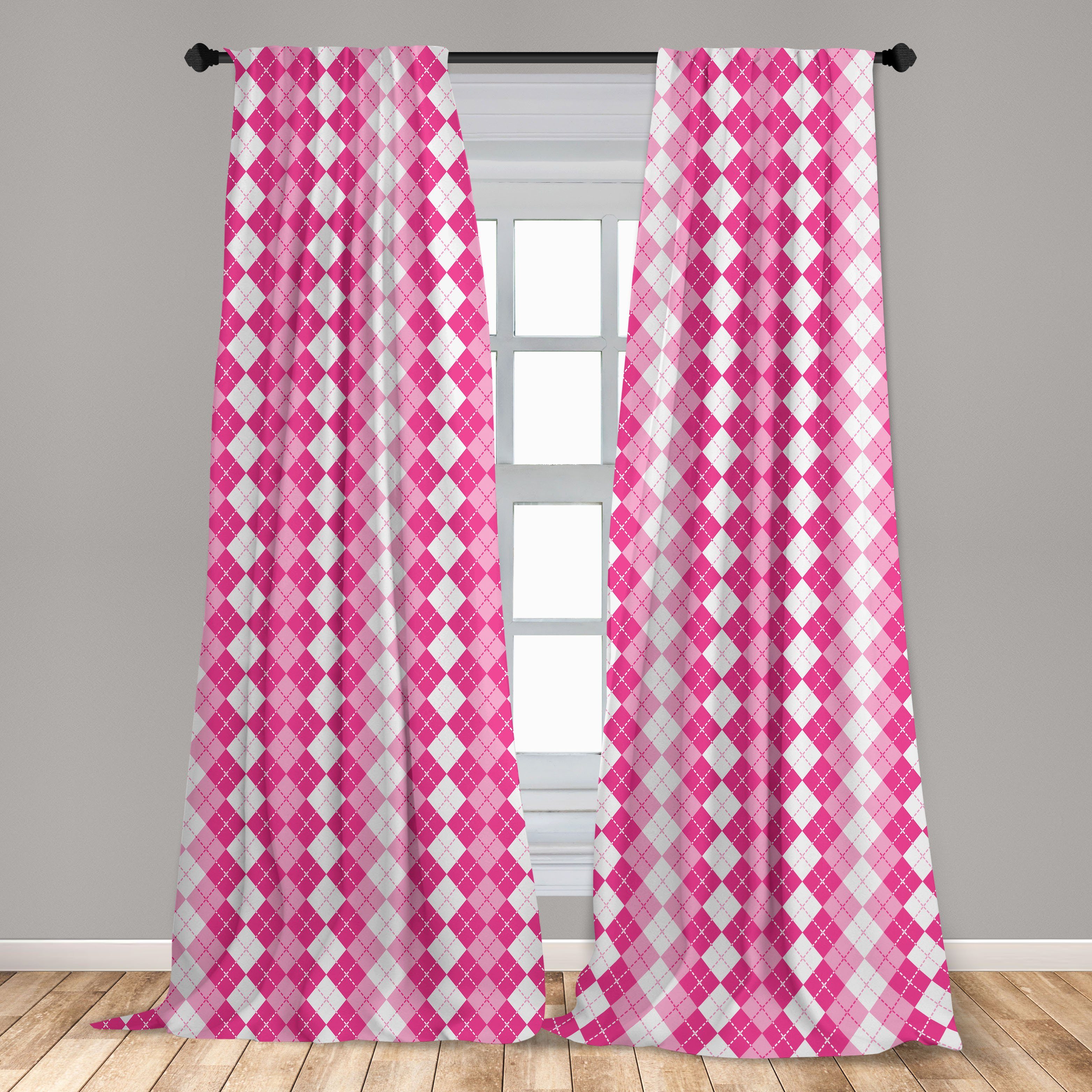 Weiß Gardine Vorhang Schlafzimmer Microfaser, Pink und Wohnzimmer Dekor, für traditionelle Argyle Abakuhaus,