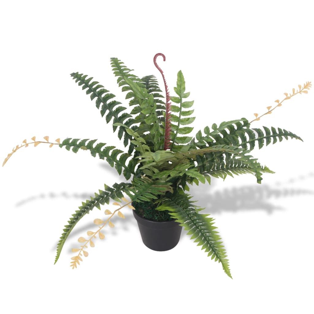 Künstliche Zimmerpflanze Künstliche Farnpflanze mit Topf 50 cm Grün
