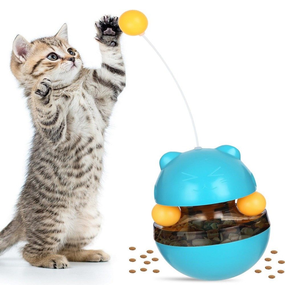 Tier-Intelligenzspielzeug 3 in 1 Katzen Spielzeug: Futterspender & Interaktive Bälle