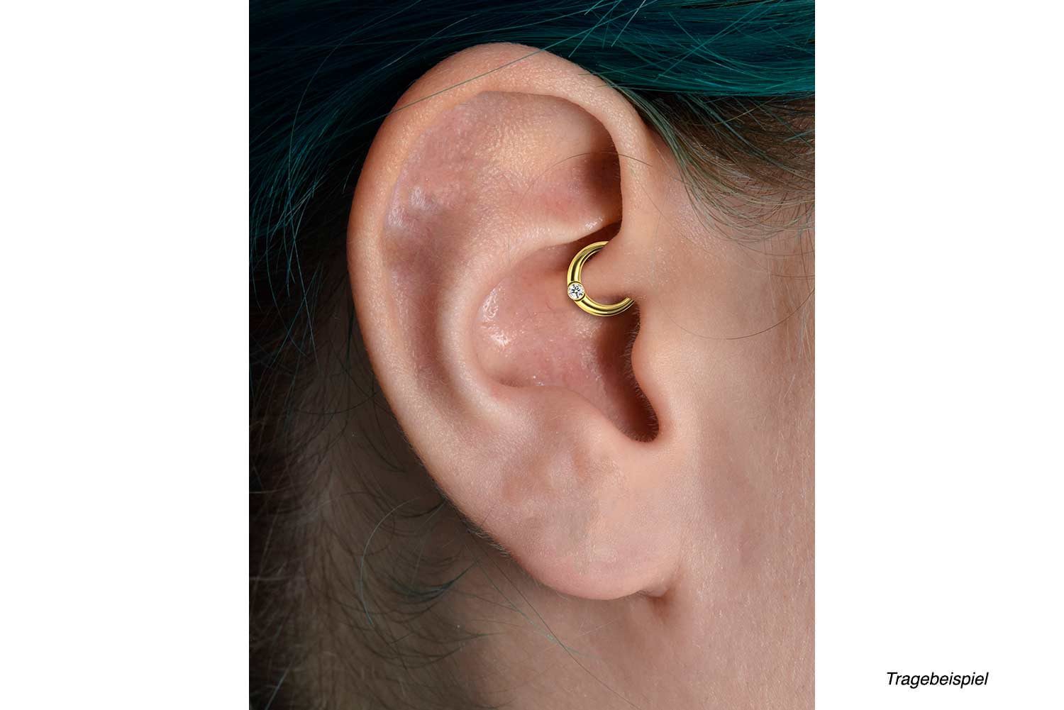 PIERCINGLINE Nasenpiercing Chirurgenstahl Segmentring Clicker KRISTALL Ohrpiercing Septum Nase (Clicker, 1-tlg), Ohrpiercing für Conch, Helix, Tragus, Daith, Lobe