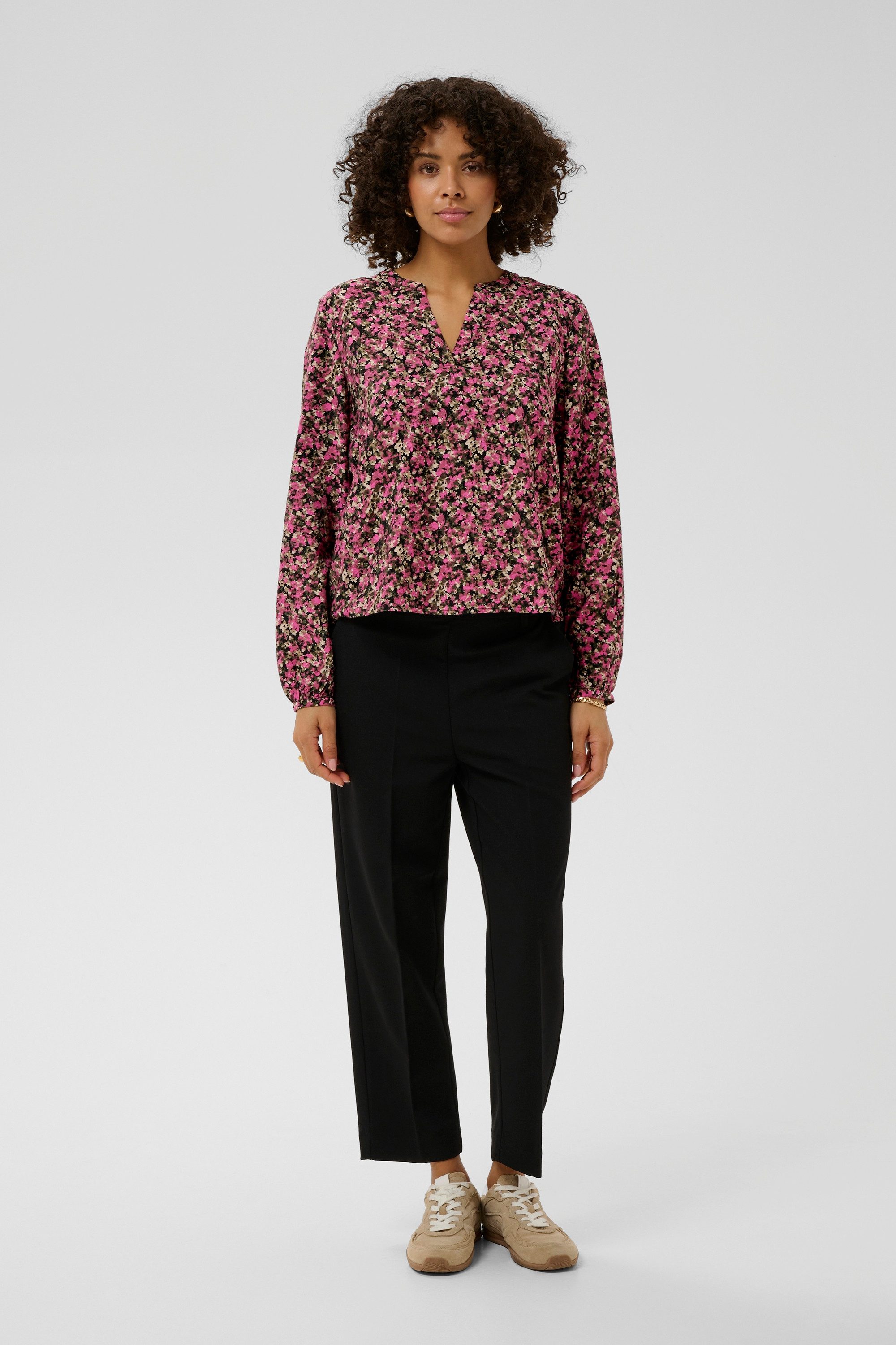 KAFFE Langarmbluse Langarm-Bluse KAbella