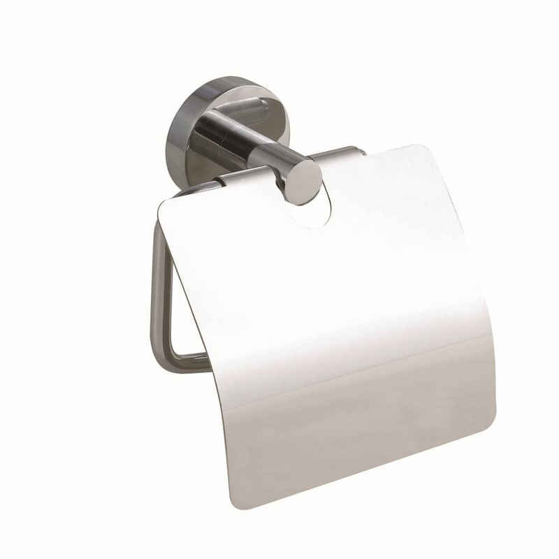 tesa Toilettenpapierhalter tesa WC-Papierrollenhalter Smooz mit Deckel