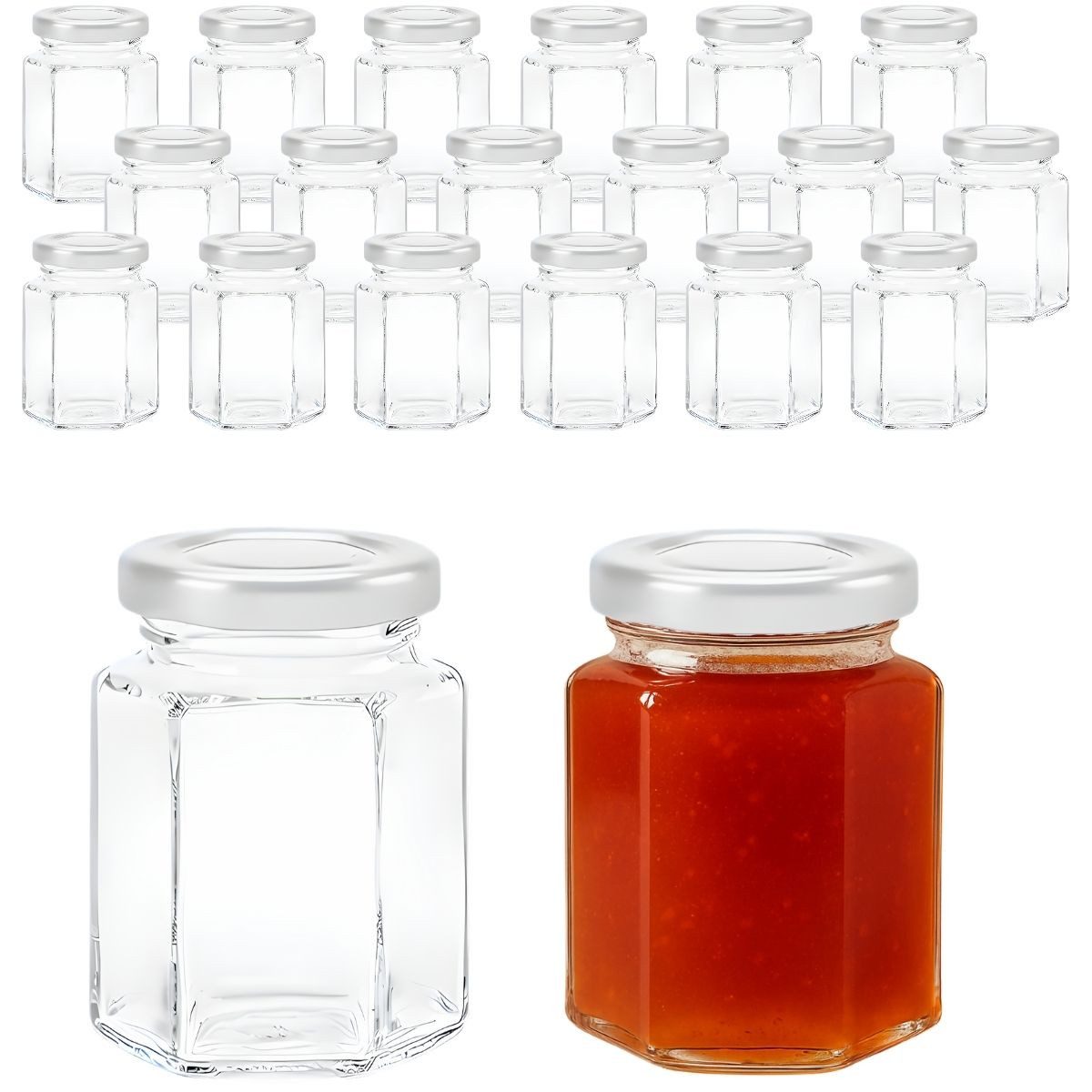Marmeladenglas kleine Einmachgläser 110 ml Glässchen mit Deckel und Etiketten