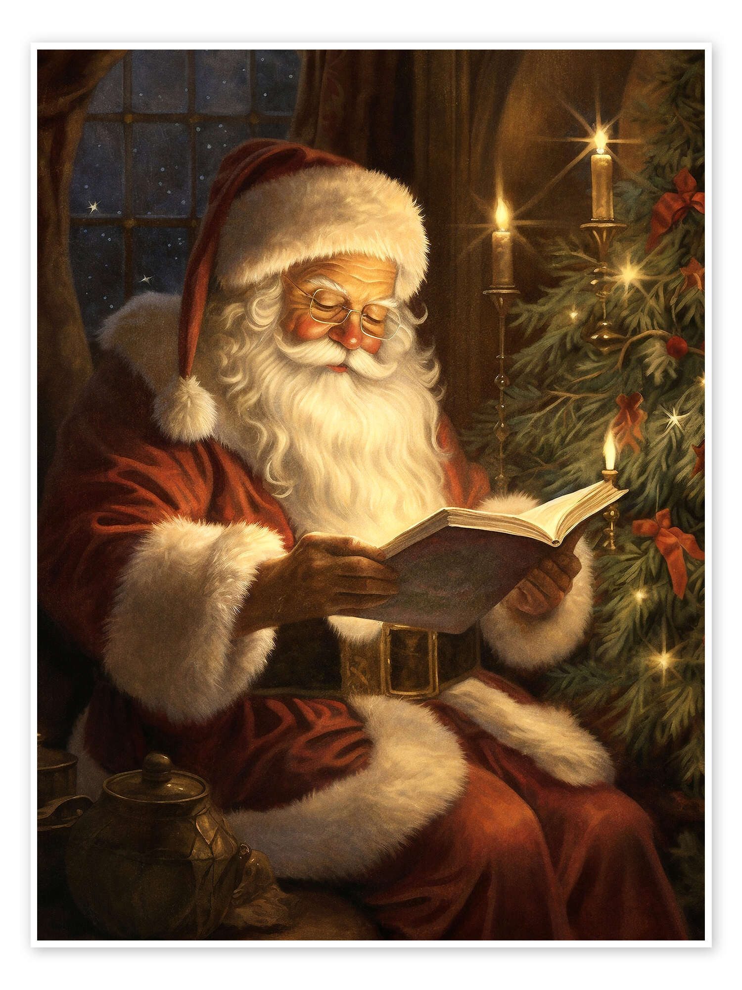 Posterlounge Wandbild Erzähl mir ein Märchen, Santa Claus, Olga Telnova, erhältlich als Poster, Leinwandbild, Wandsticker oder Acrylglasbild