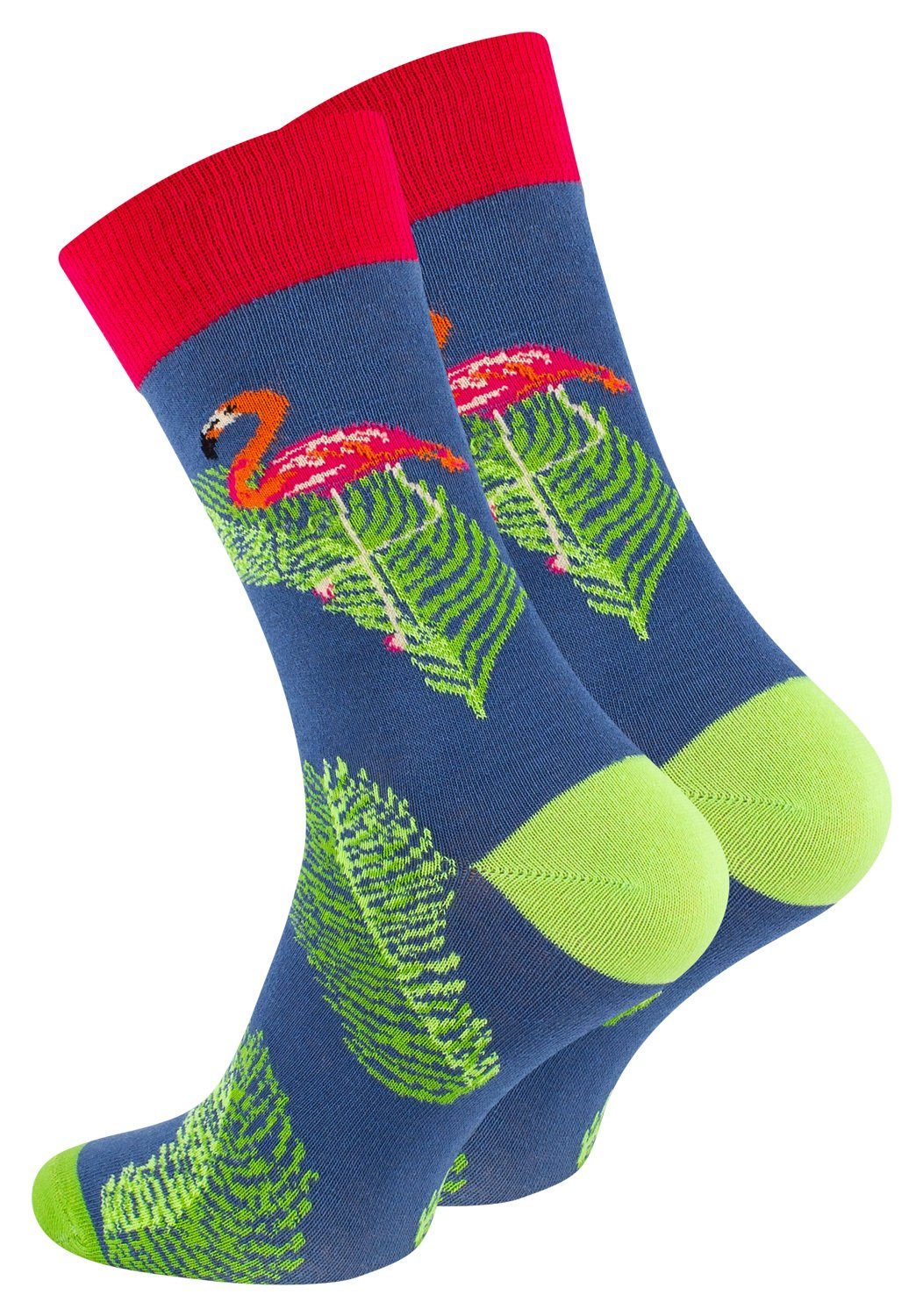 Vincent Creation® Socken mit bunten lustigen Motiven HawaiiFlamingo