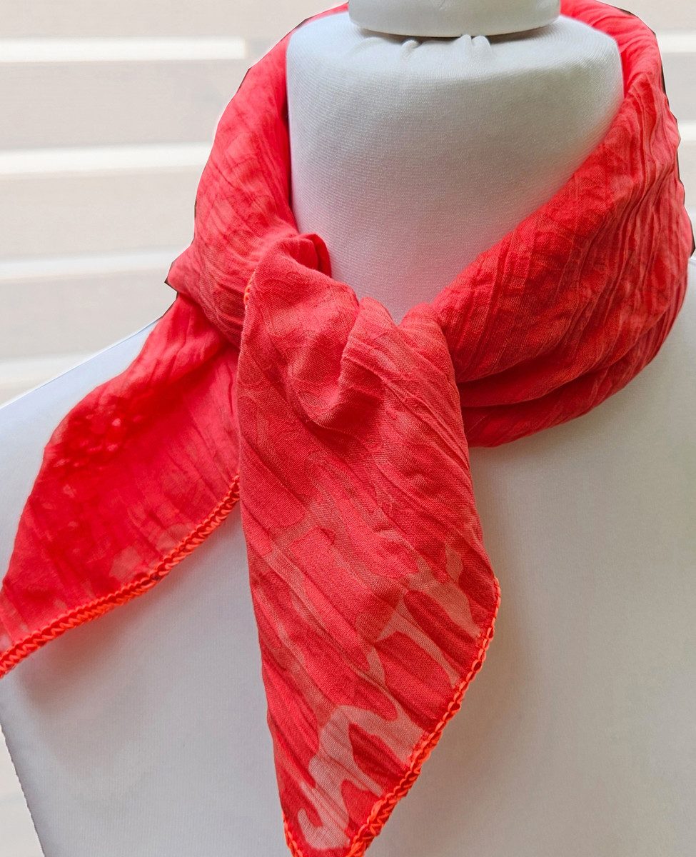 Modetuch Modetuch Handmade Modetuch Koralle Crash Optik