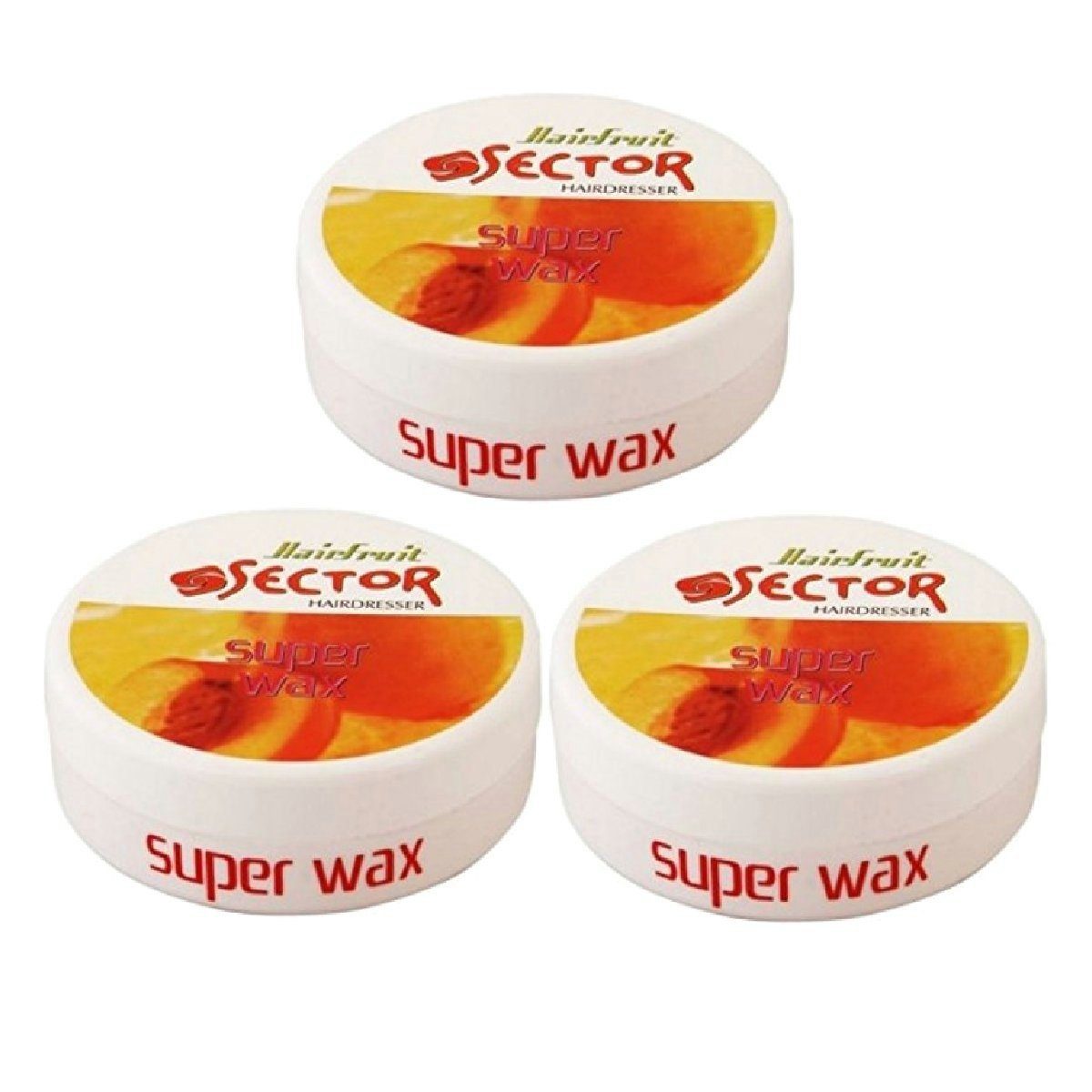 Sector Haarwachs 3x Sector Super Wax Strong Pfirsichduft 150ml, 3-tlg.