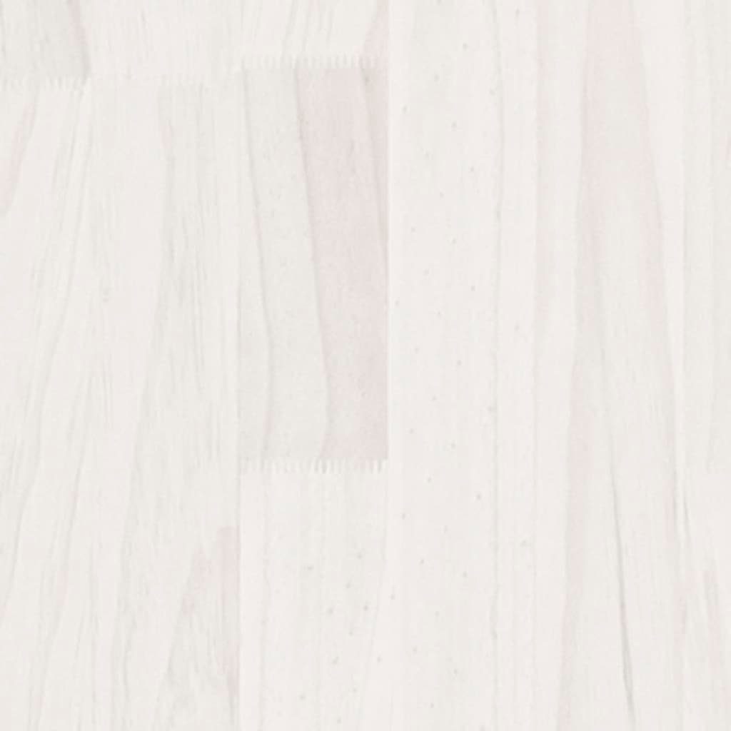 Blumentopf St) Pflanzkübel Massivholz vidaXL (1 100x50x50 Kiefer cm Weiß