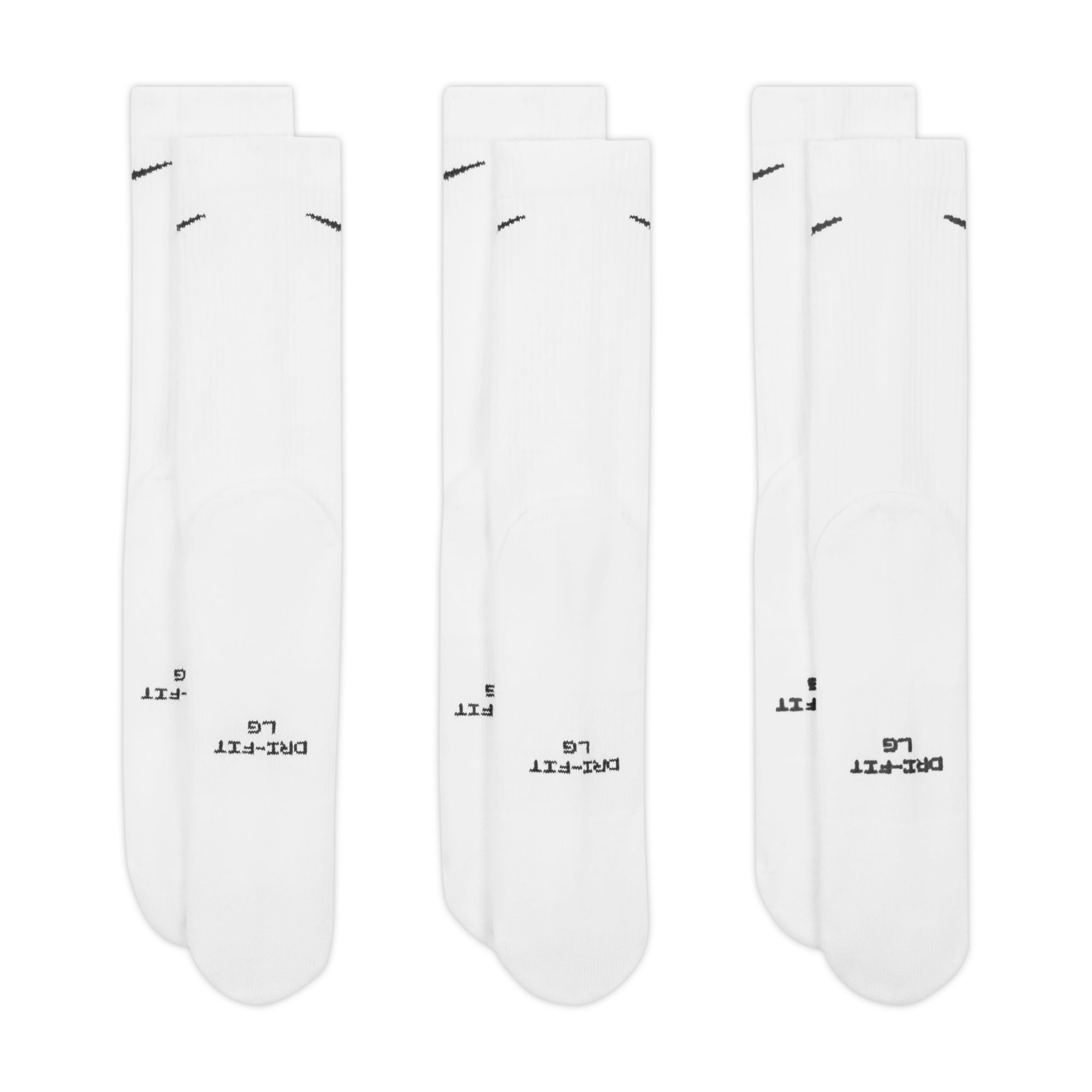 Nike Sportsocken U NK ED ELVD CRW 3P - 144 für sportliche Aktivitäten, sportlicher Stil, angenehmes Tragegefühl
