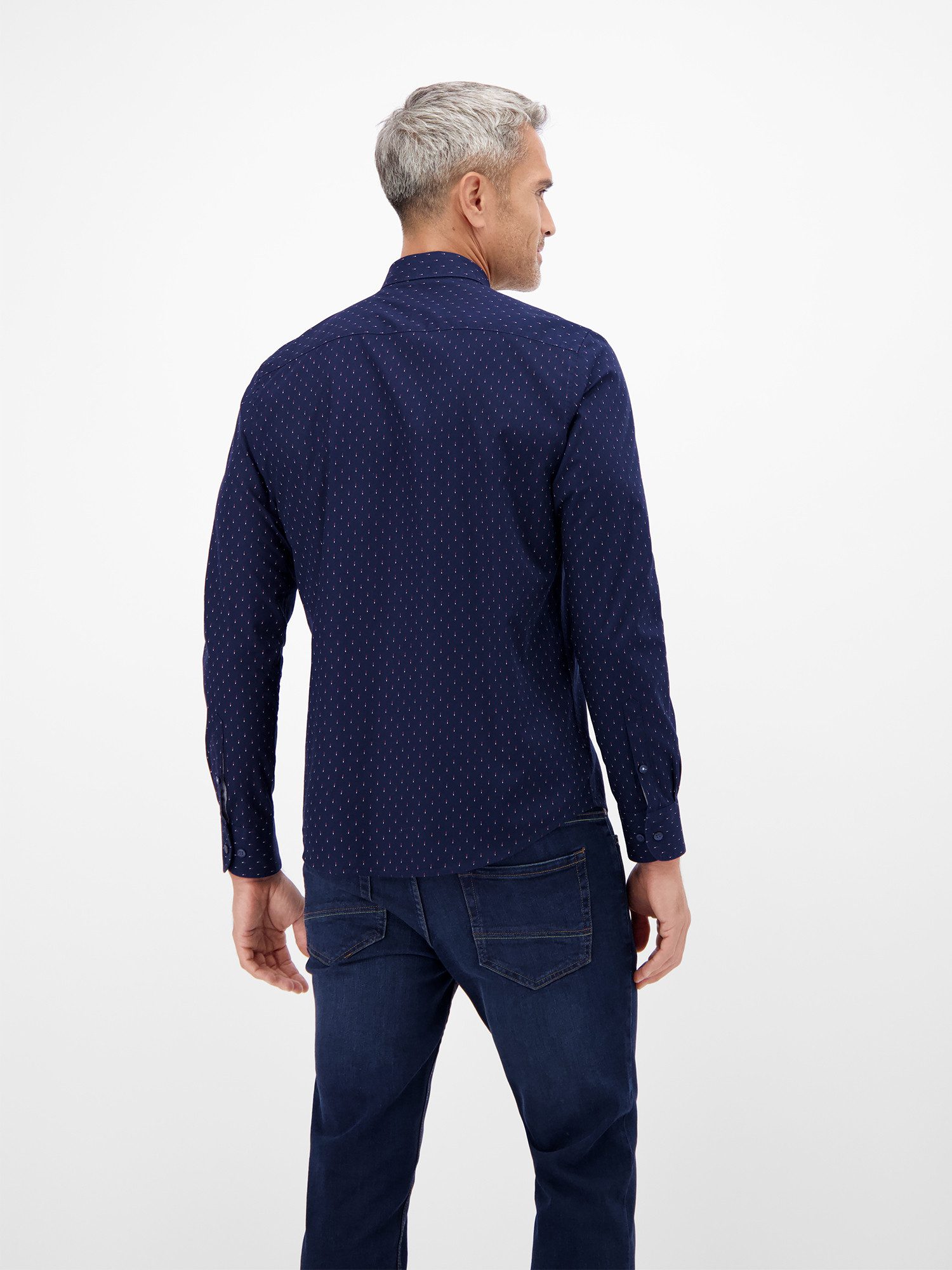 LERROS Langarmhemd LERROS Stylisches Poplinhemd, modisch gemustert günstig online kaufen