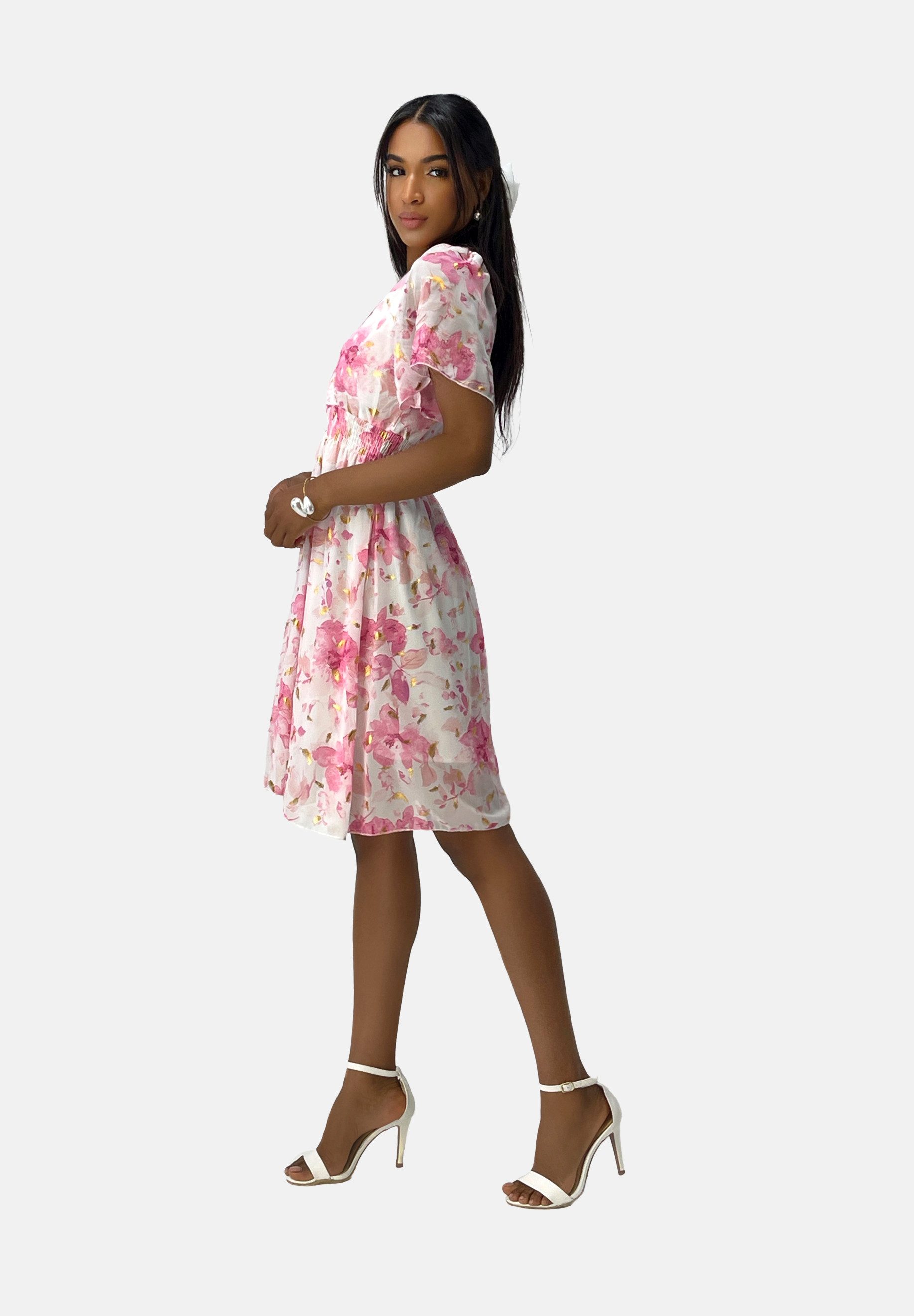 Elara Sommerkleid Elara Damen Sommerblumenkleid (1-tlg) günstig online kaufen