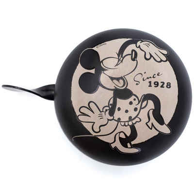 Seven Polska Fahrradklingel Disney 2-Klang Minnie Mouse RETRO "Classic Since 1928", XXL Ø 80mm, Hochwertige Disney Glocke im Retro Style der frühen Disney Jahre