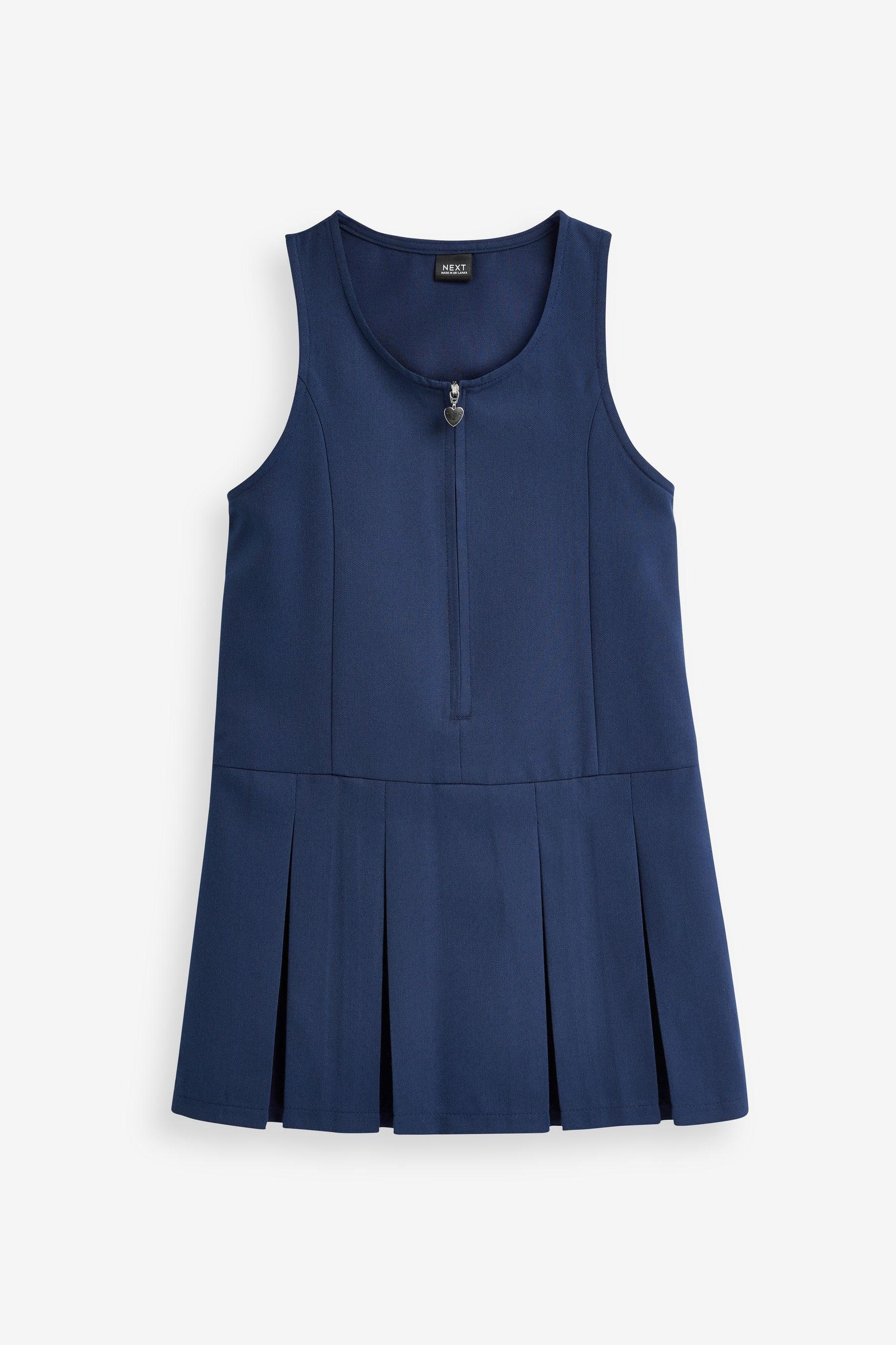 Next Latzkleid Kleid mit Reißverschluss vorne (1-tlg) Royal Blue