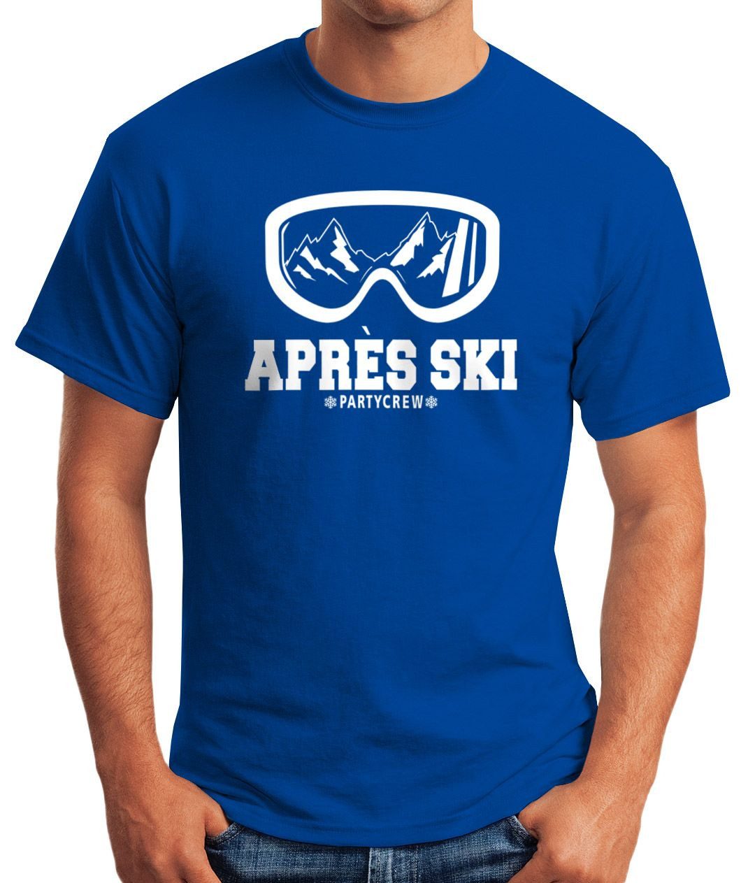 MoonWorks Print-Shirt Herren T-Shirt Après Ski Party Crew Ski-Fahrer Snowbo günstig online kaufen