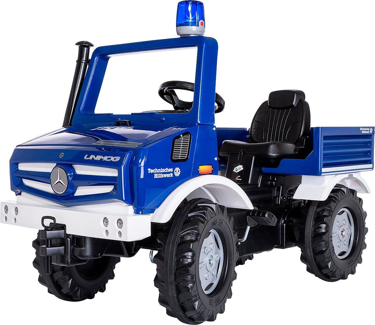 rolly toys® Tretfahrzeug rollyUnimog THW, inkl. rollyFlashlight