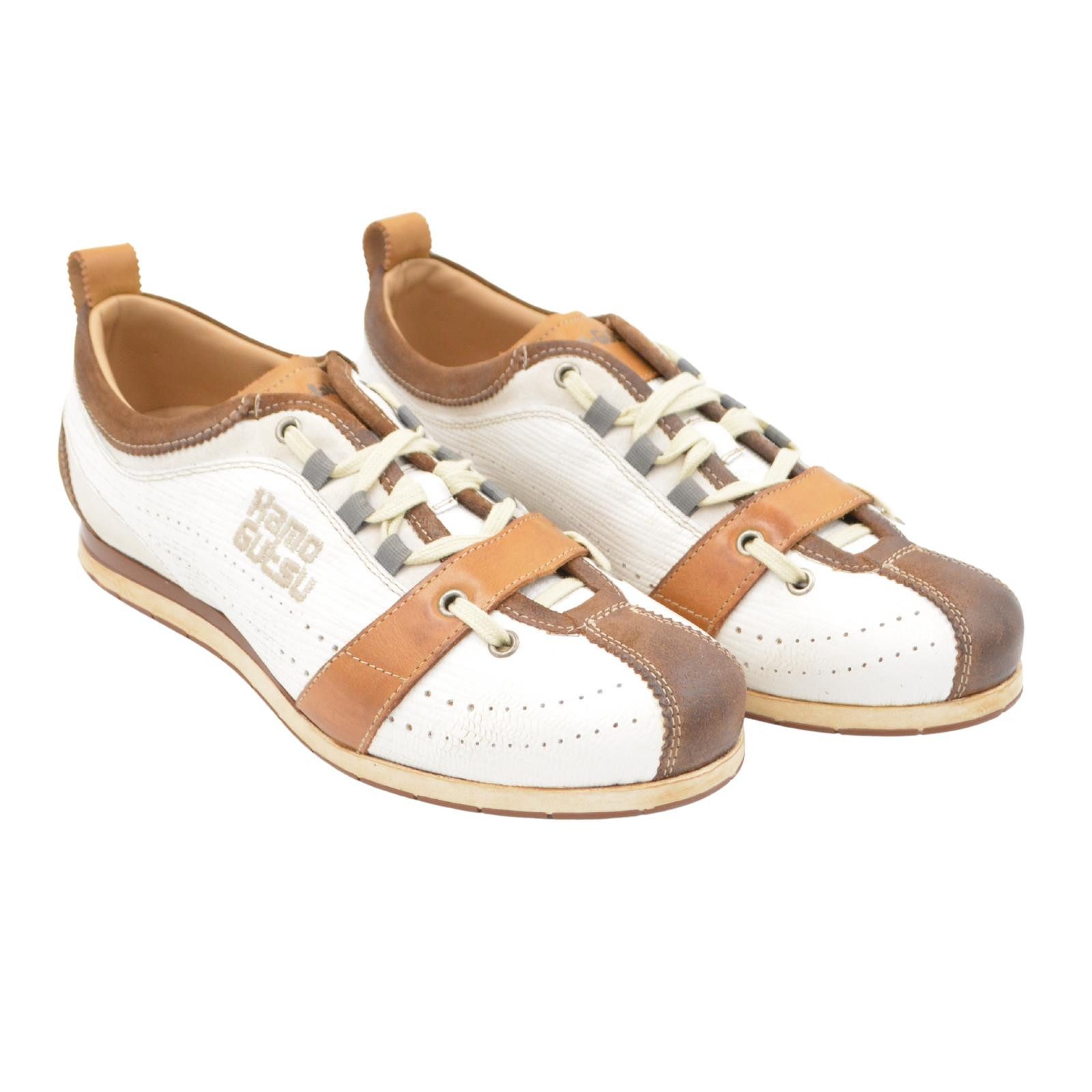 Kamo-Gutsu Kamo-Gutsu Hazel-Paglia Bianco Herren Sneaker Sneaker Wechselfussbett