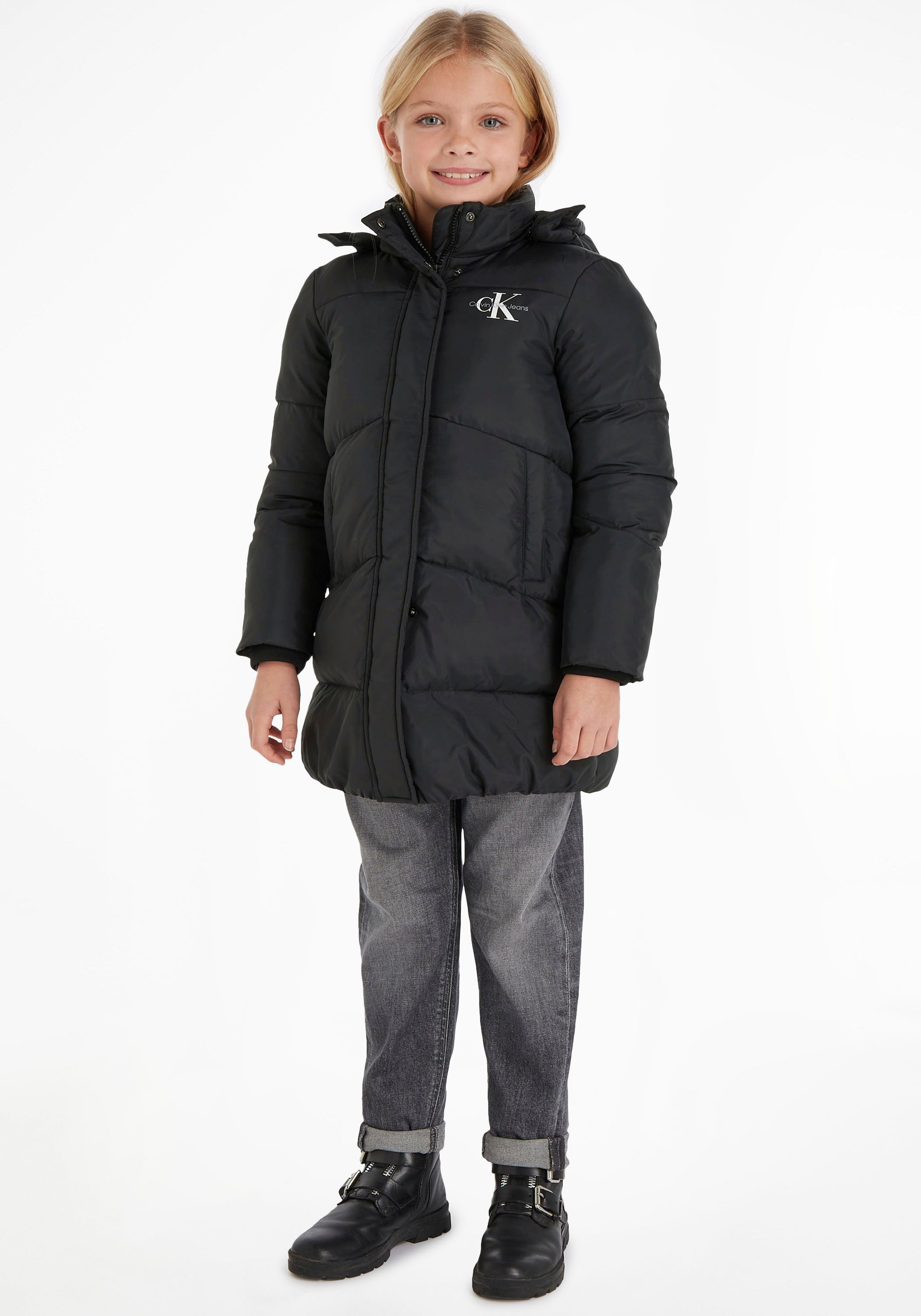 LONG Steppmantel Jeans PUFFER Calvin COAT CK Klein