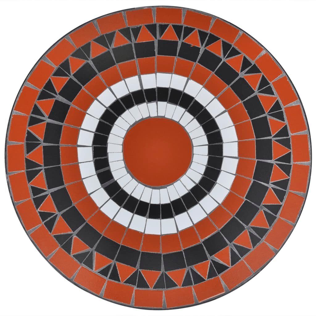 Mosaik (1-St) 60 und und Weiß Weiß vidaXL Bistrotisch | Terracotta-Rot Gartentisch Terrakotta und Terrakotta Weiß cm