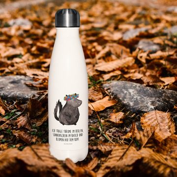 Mr. & Mrs. Panda Thermoflasche Stinktier Mädchen - Weiß - Geschenk, Thermoflasche, Skunk, Isolierfla, Doppelwandig