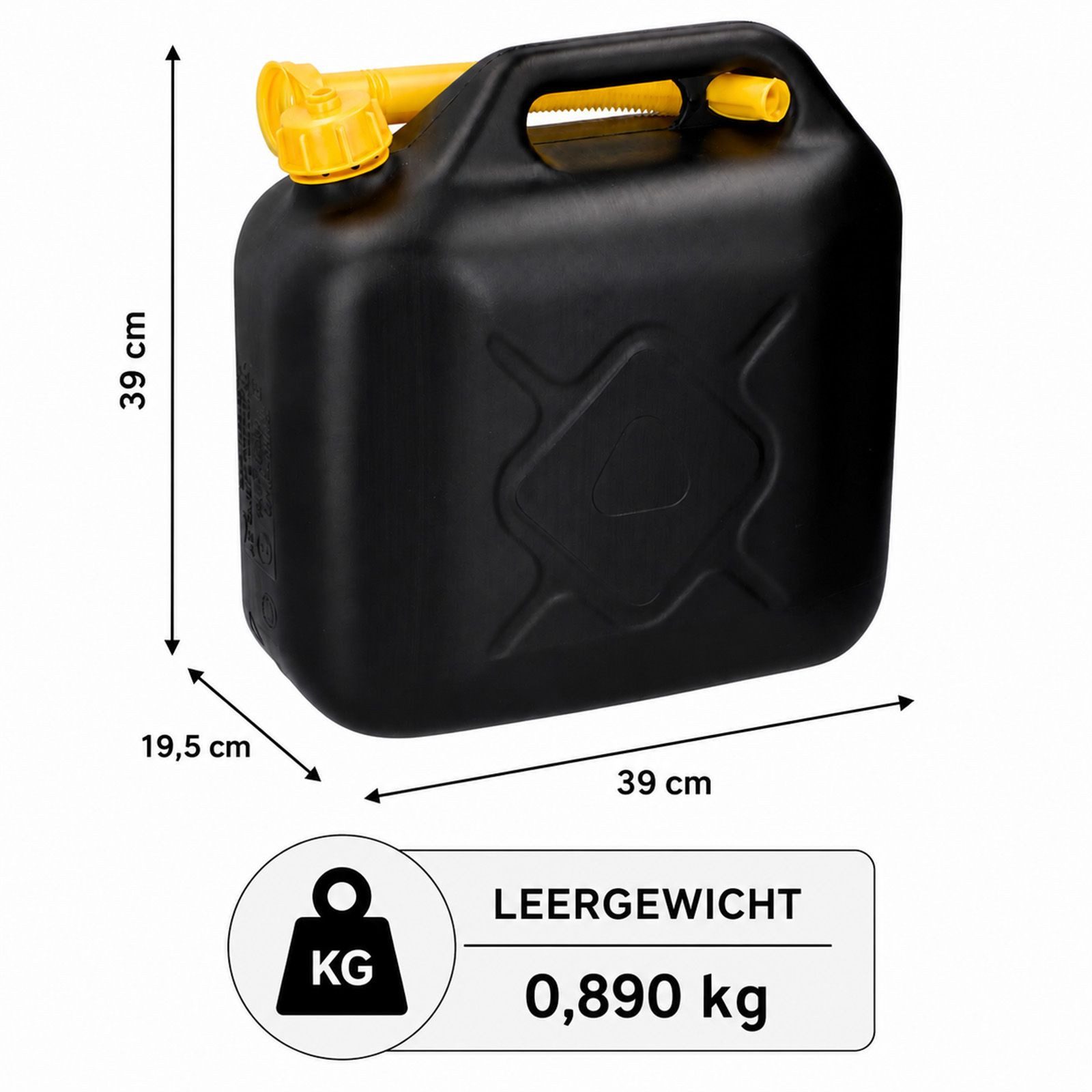 BURI Benzinkanister Benzinkanister 20L Dieselkanister Kraftstoffkanister UN Ausgießer
