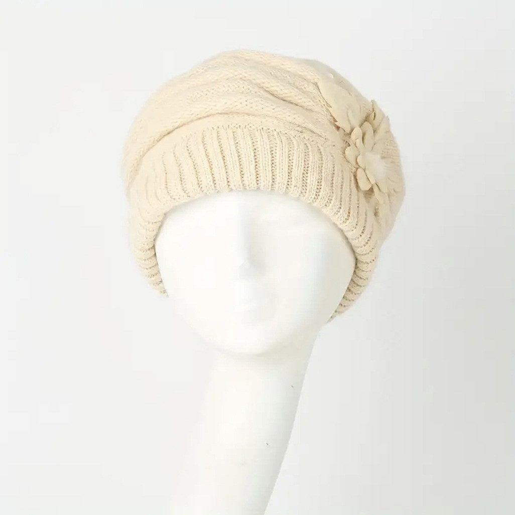 Cachito Strickmütze Damen Wollmütze Baskenmütze Winter Warme Mütze Einheitsgröße(52-56cm) – Bild 5 von 5