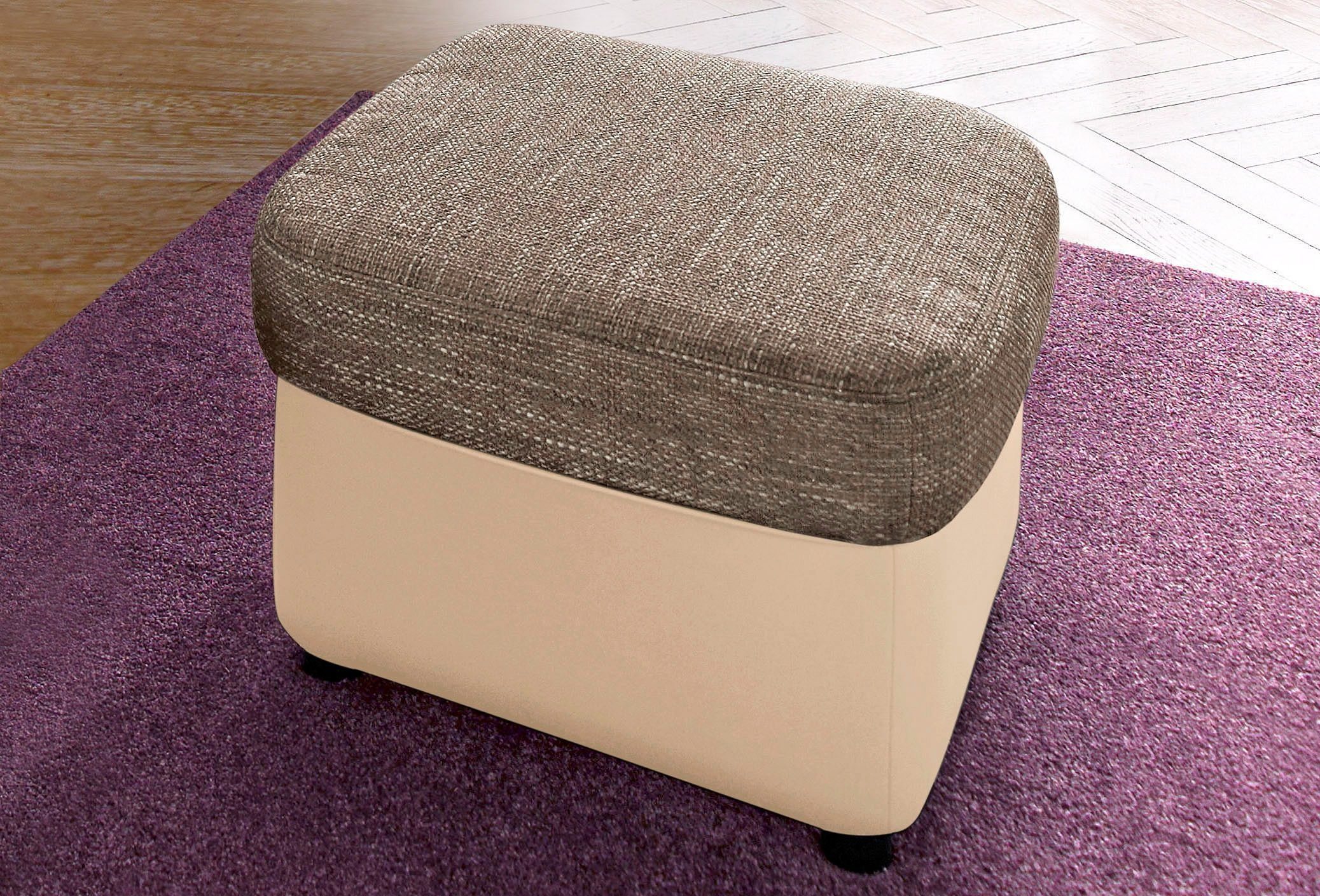 DOMO collection Hocker FLORES 60x60 cm, hochwertig