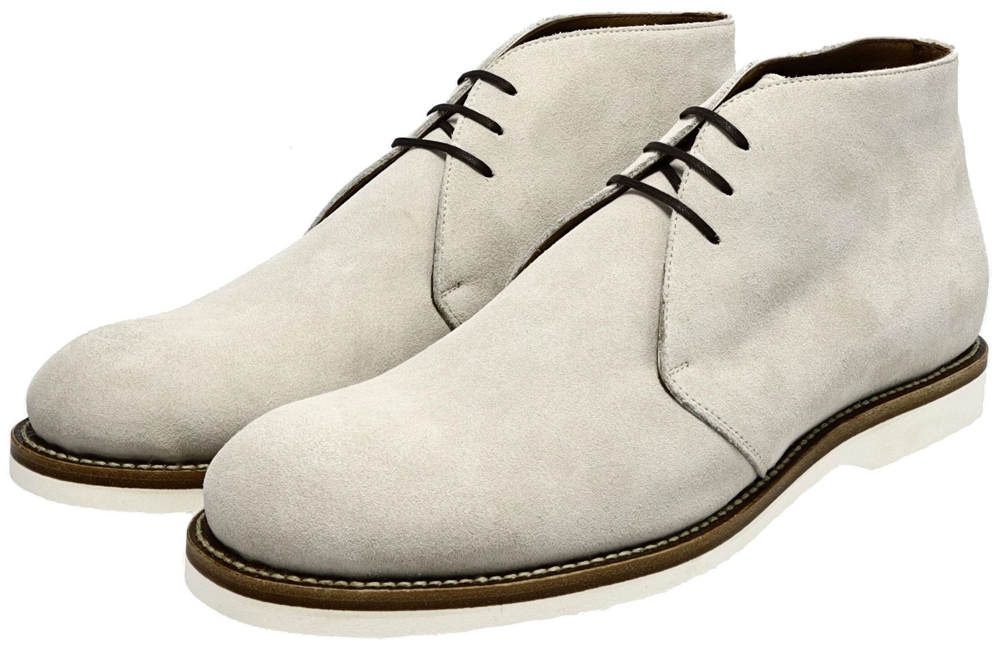 Sendra Boots KASPER 8205 Weiß Stiefelette Rahmengenähte Herren Chukka Boot