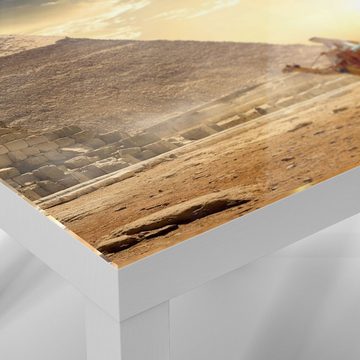 DEQORI Couchtisch 'Kamelritt in der Wüste', Glas Beistelltisch Glastisch modern