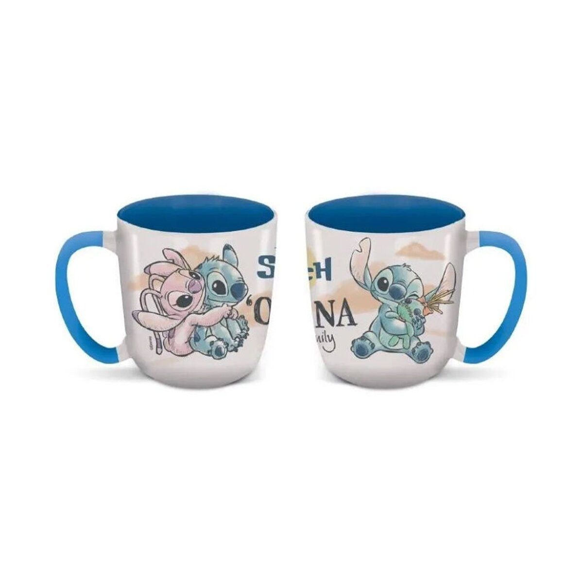 Lilo & Stitch Tasse Lilo und Stitch Ohana Elite Porzellanbecher 400 ml, 1-tlg.
