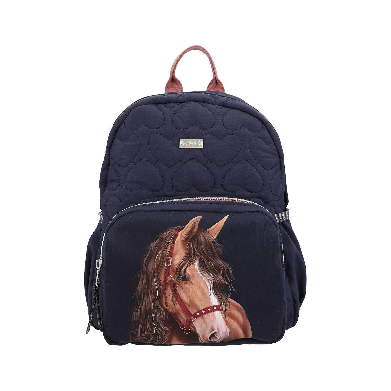 Depesche Kinderrucksack Miss Melody Rucksack GLITTER HORSE 10 x 24 x 29 cm (1 Rucksack, 1-tlg)