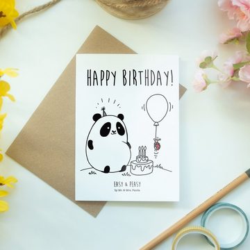 Mr. & Mrs. Panda Grußkarte Panda Geburtstag - Weiß - Geschenk, Klappkarte, Einladungskarte, Gruß, Einzigartige Motive