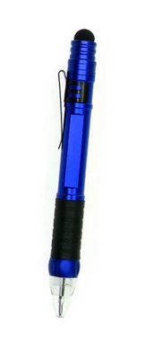 Kugelschreiber 3in1 TOUCHPEN mit LED Licht 14,5cm Kugelschreiber 57 (Blau), Touchscreenstift