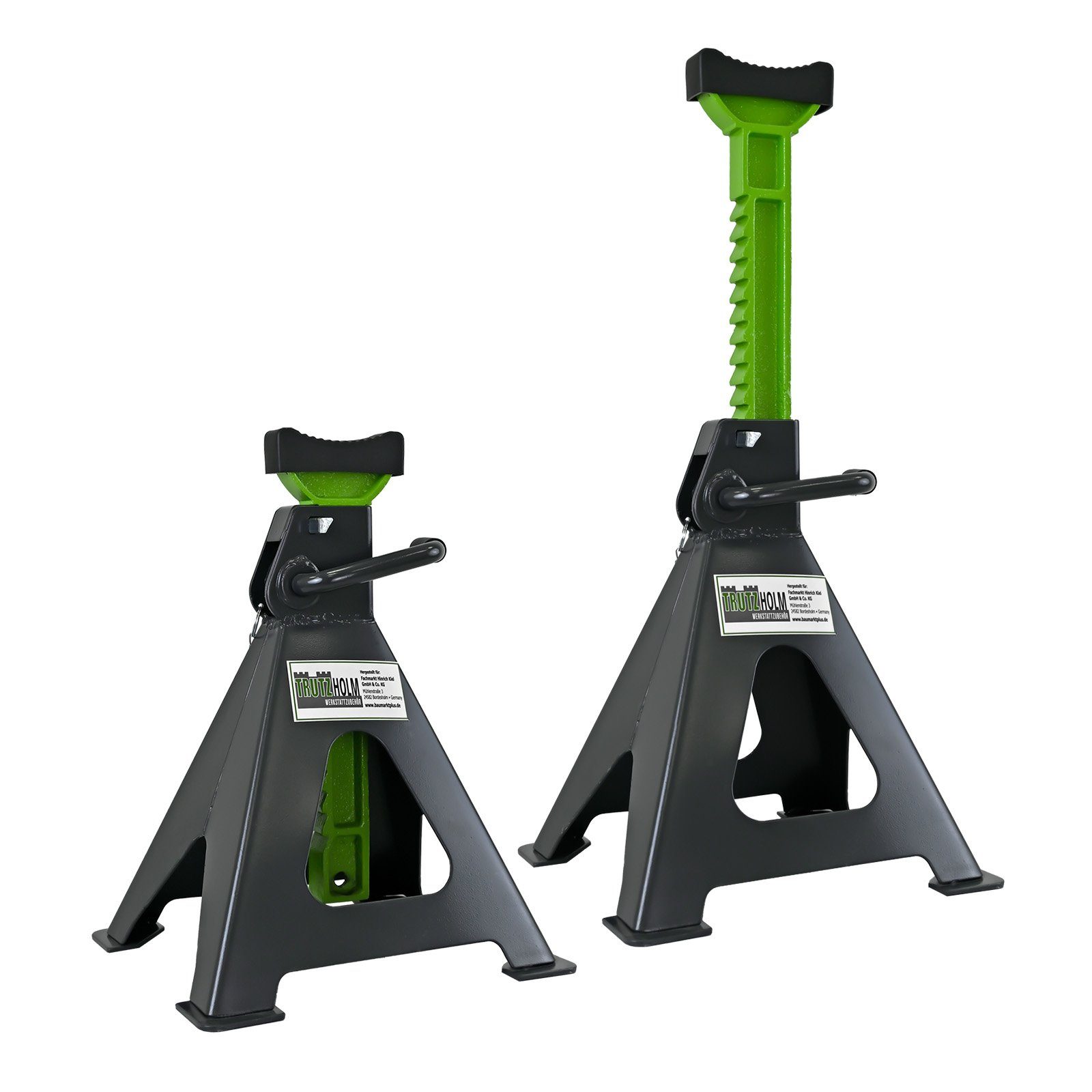TRUTZHOLM Sägebock Unterstellbock 2 Stück, 6t Traglast pro Stütze Höhe von 380 - 600 mm