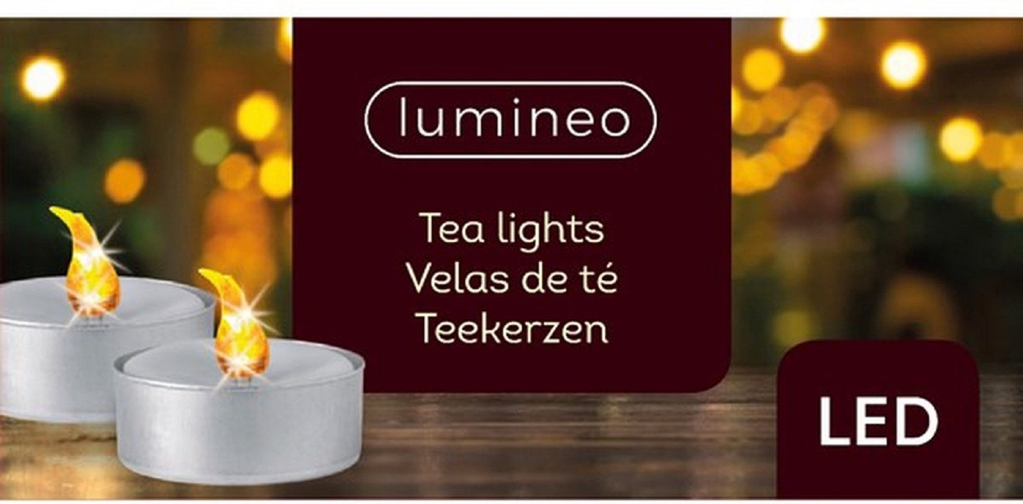 Kaemingk LED Dekolicht LED Teelicht mit Batterie 2er Set
