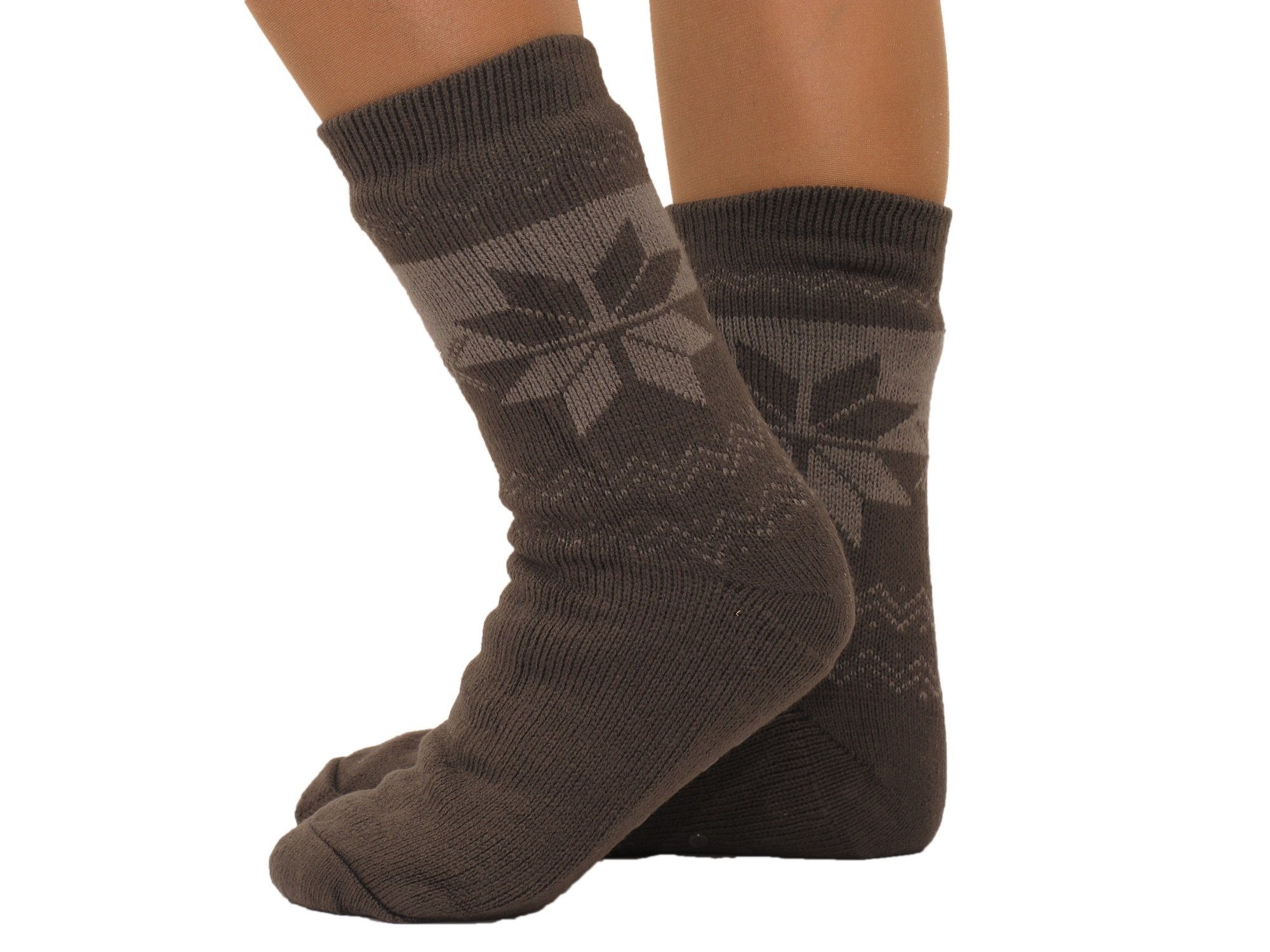 Hüttenschuhe Teddy ABS Bunt Haussocken Nr.633 Farbe: Hausschuhe Herren Markenwarenshop-Style Gr.42-47 Hüttensocken