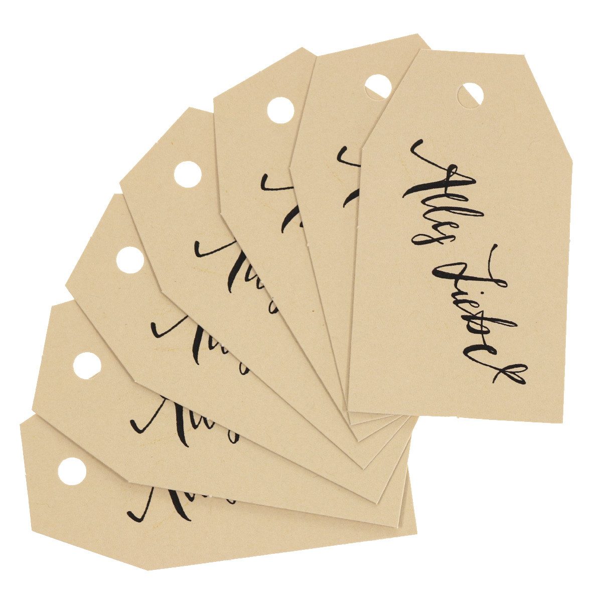 Viana Grußkarten Geschenkanhänger Papier mit Schriftzug Alles Liebe für Dekoration, 24