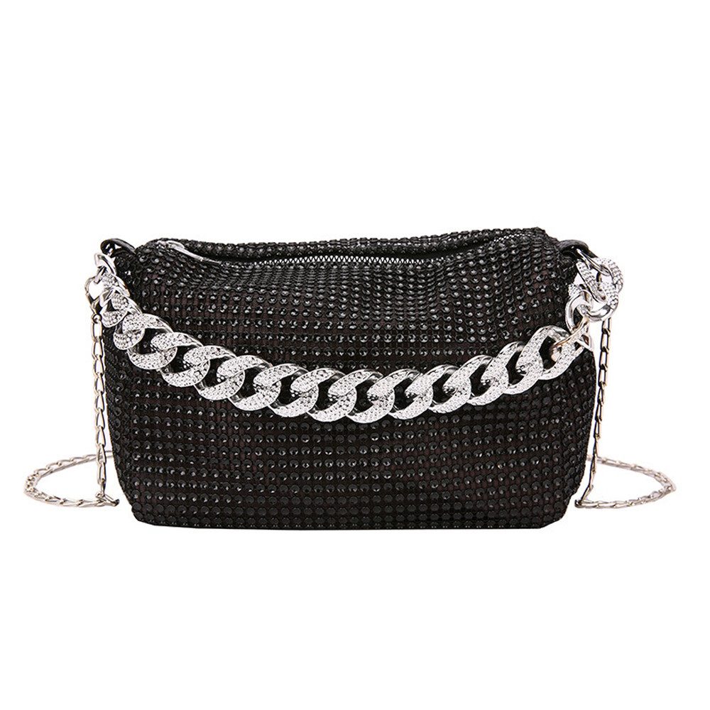 Zaewry Clutch Damen Glitzer Tasche, Elegante Tasche Abendtasche Hohe Kapazität, mit Reißverschluss Clutch CrossBody Bag Umhängetasche