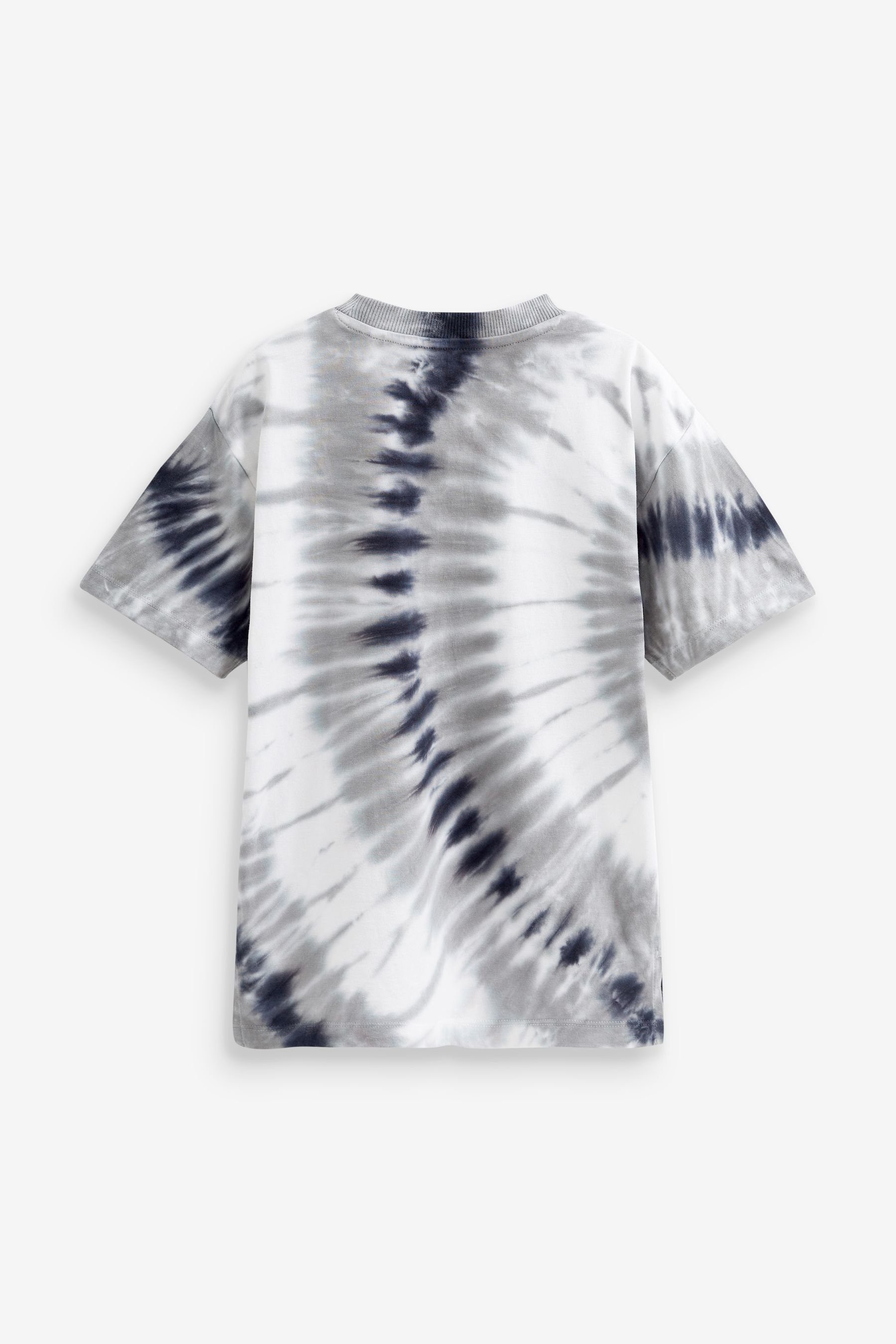 Next T-Shirt im Fit und Relaxed Grey T-Shirt (1-tlg) Batiklook
