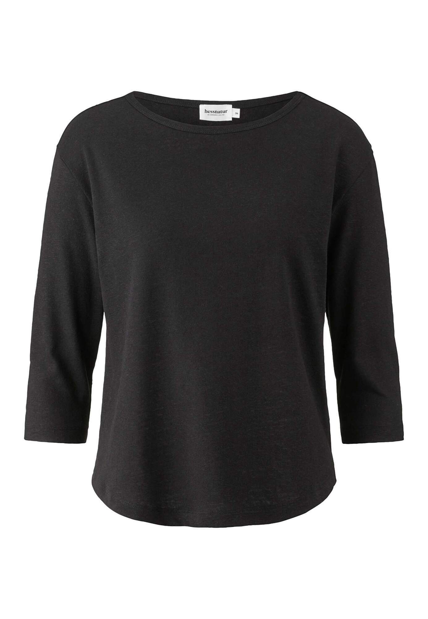 Hessnatur T-Shirt aus Leinen mit reiner Bio-Baumwolle (1-tlg)