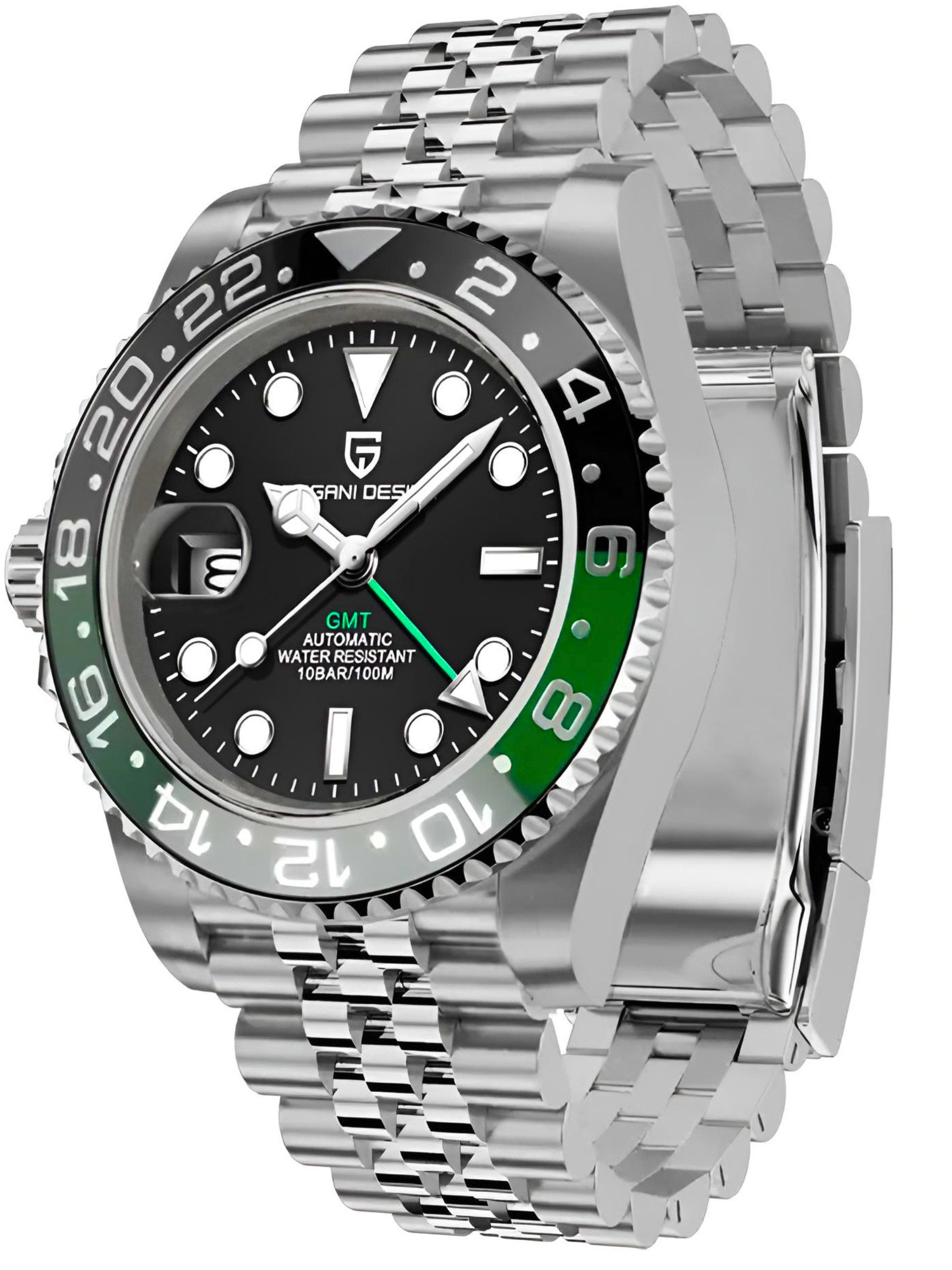 Automatikuhr Herren Uhr Edelstahl Armbanduhr Herrenuhr GTM Drehbare Lünette