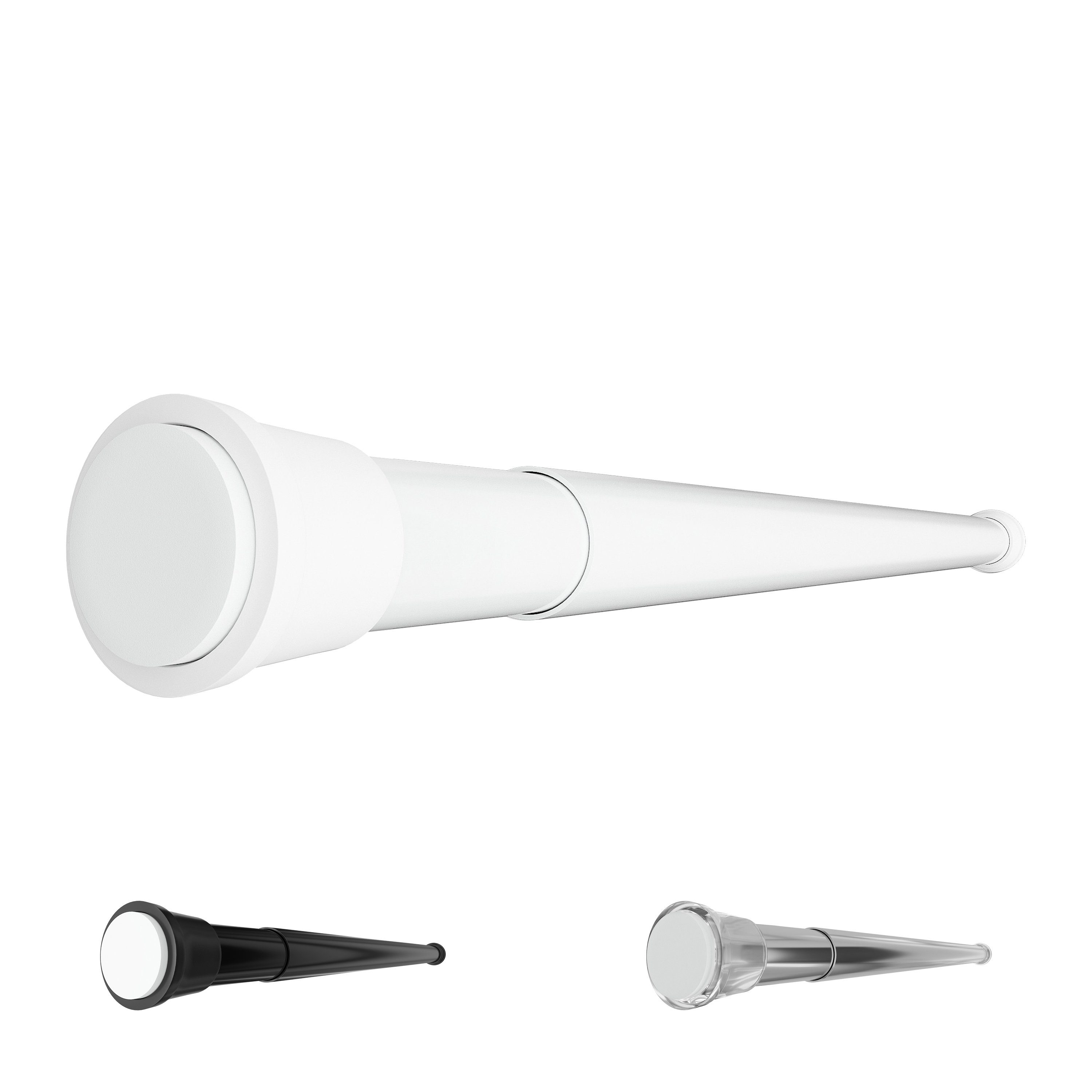 Aquabad® Duschvorhangstange Hastaflex Teleskop Duschstange mit Gummi Enden, günstig online kaufen