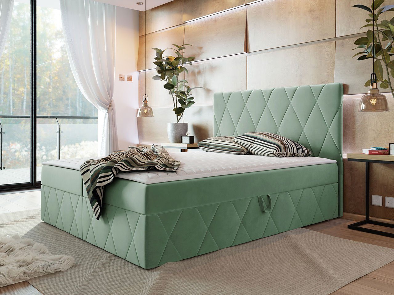 MIRJAN24 Boxspringbett Simoti (mit Hauptmatratze, Topper), günstig online kaufen